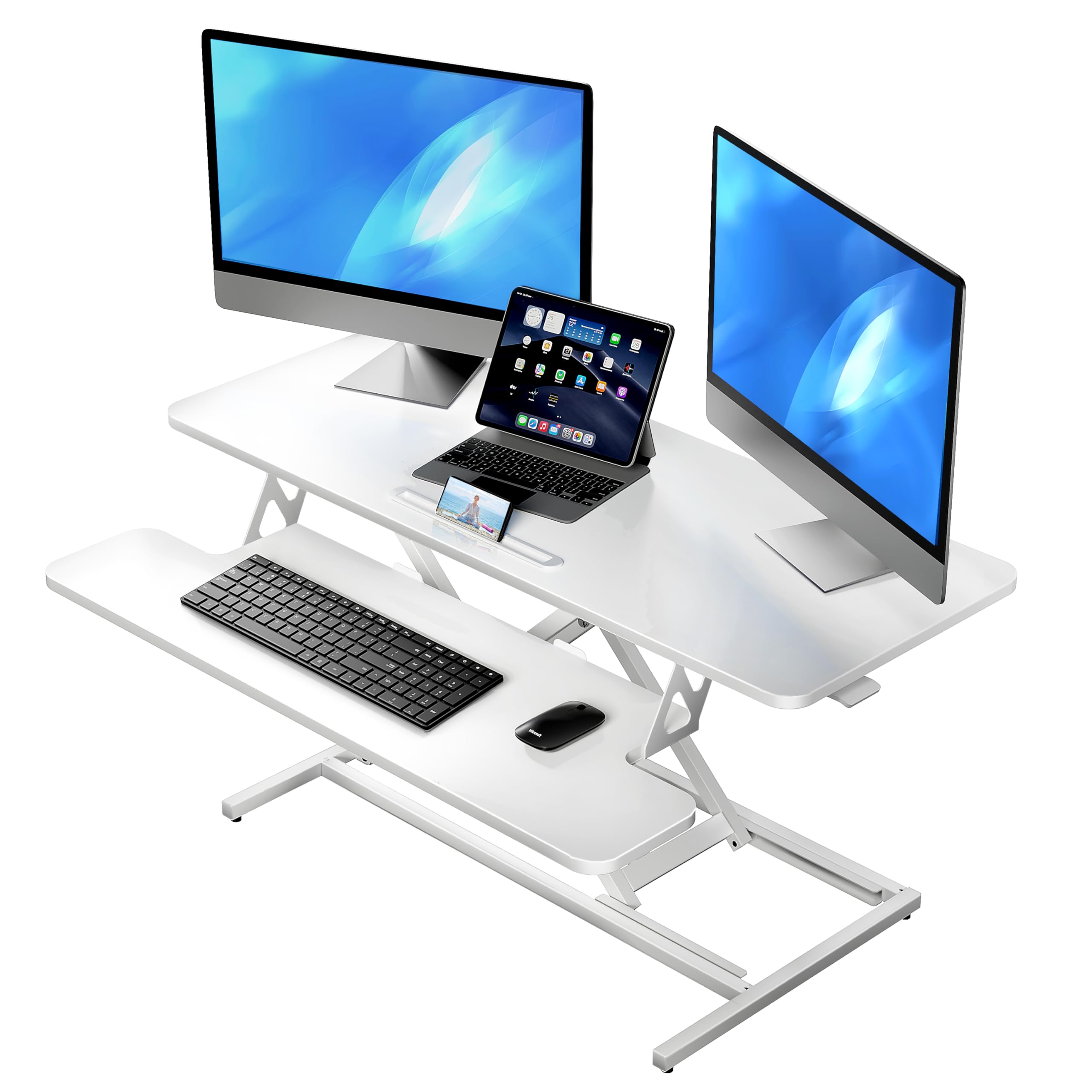 スタンディングデスク 卓上 幅101*奥行40cm 高さ調節 つ39 スタンディングデスク 卓上 幅101*奥行40cm 高さ調節 つ39 Amazon