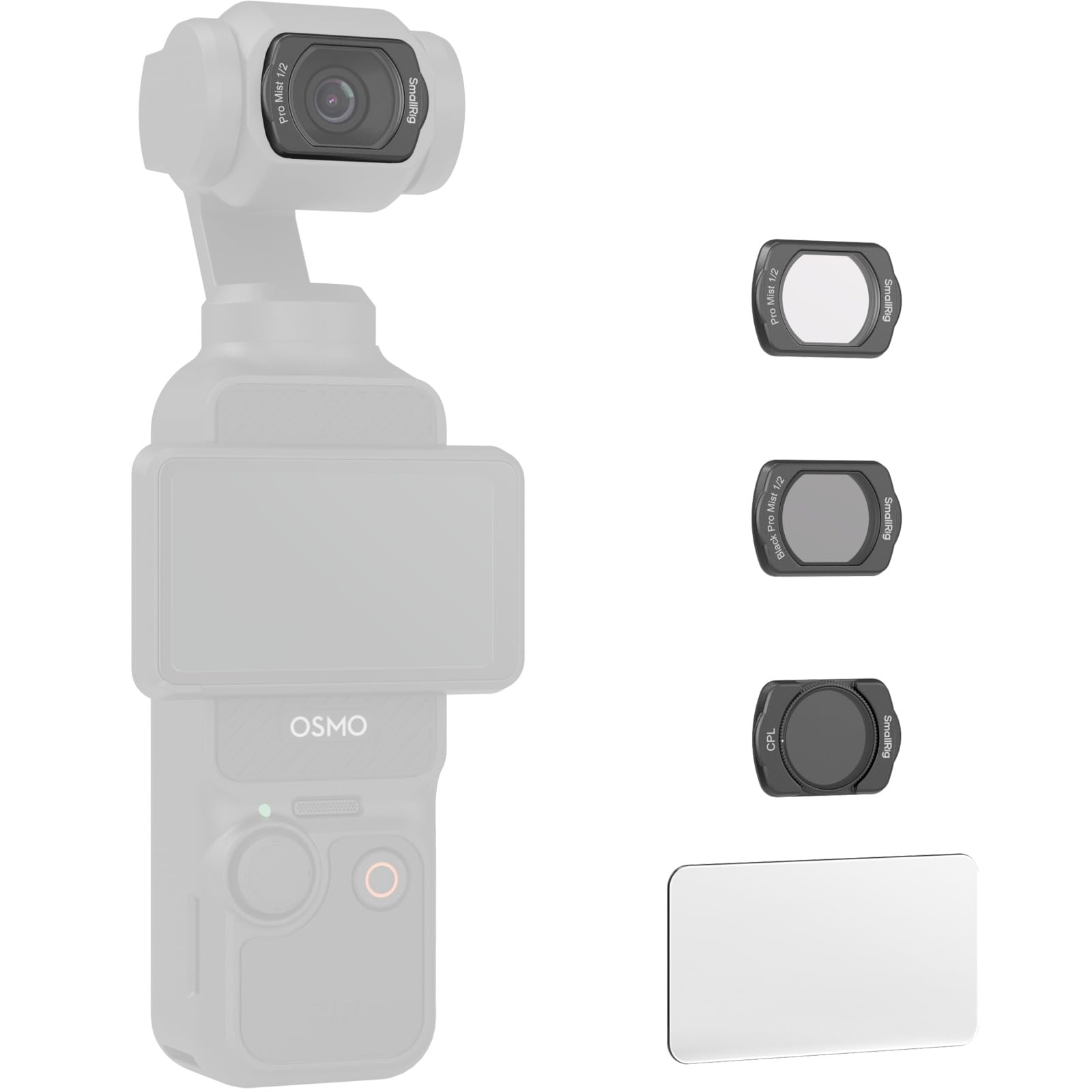 SmallRig ブラック/ホワイト拡散フィルター & CPL フィルターセット DJI対応 Osmo Pocket 3専用 4775