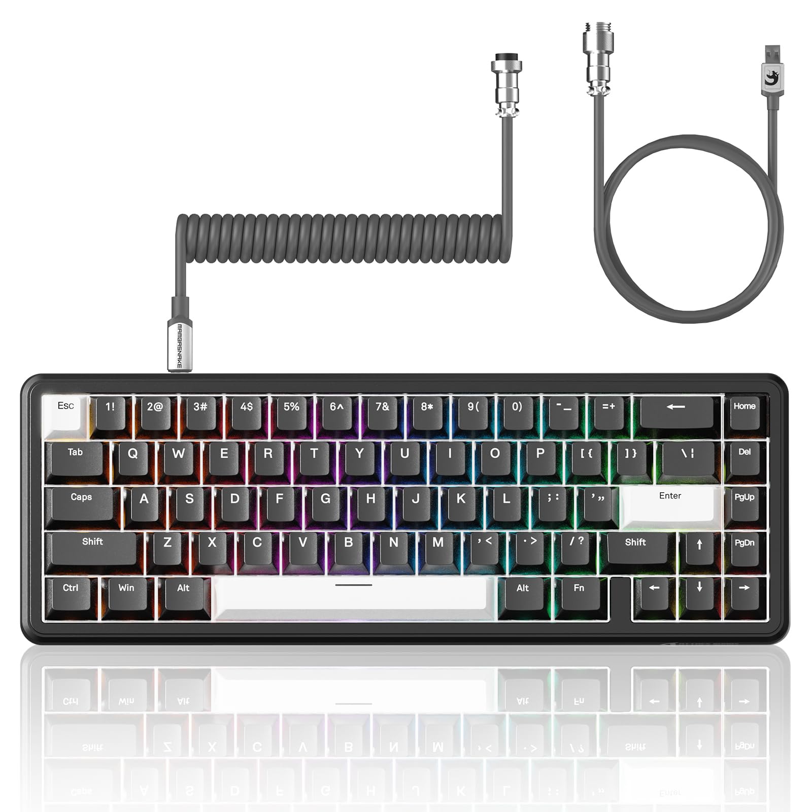 ATTACK SHARK X65 HEラピッドトリガーキーボード、磁気軸、65% 有線ゲーミング キーボード、0.01mm RT精度、0.125msレイテンシー、8Kポーリングレート、0デッドゾーン、snap tap、128Kスキャンレート、QMK ウェブ｜SelectSHOP 岐阜 店