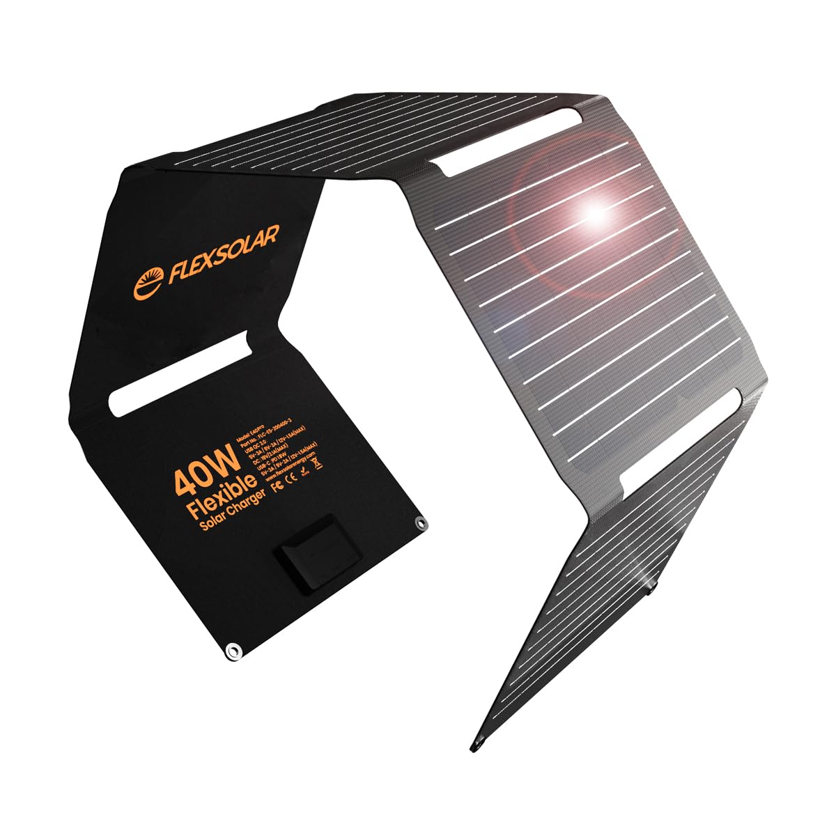 楽天市場】FlexSolar 60W 折り畳み式ソーラーパネル USB-C/USB-A/DC