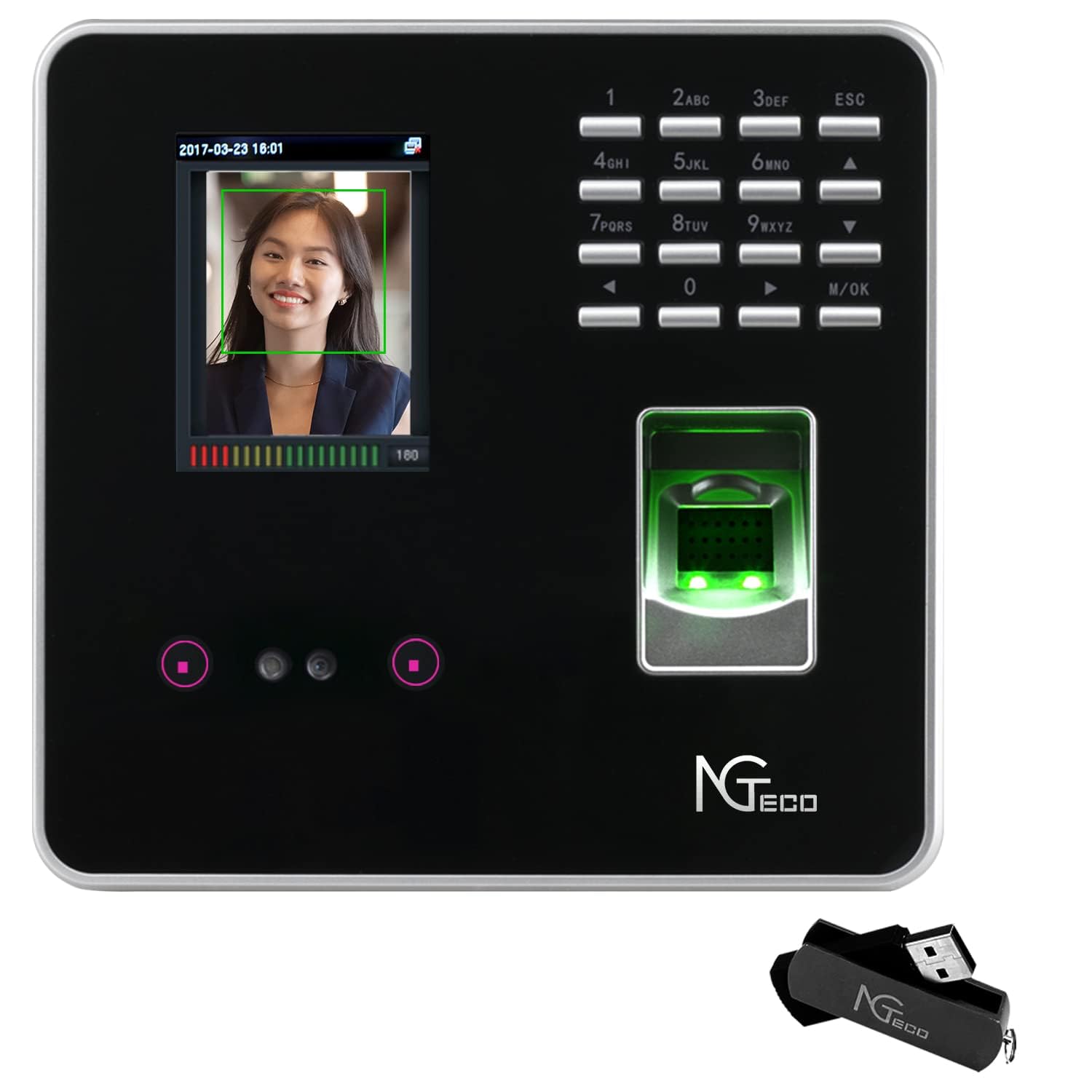 楽天市場】(フェイスセック)タイムレコーダーAI顔認証高速高精度2万人