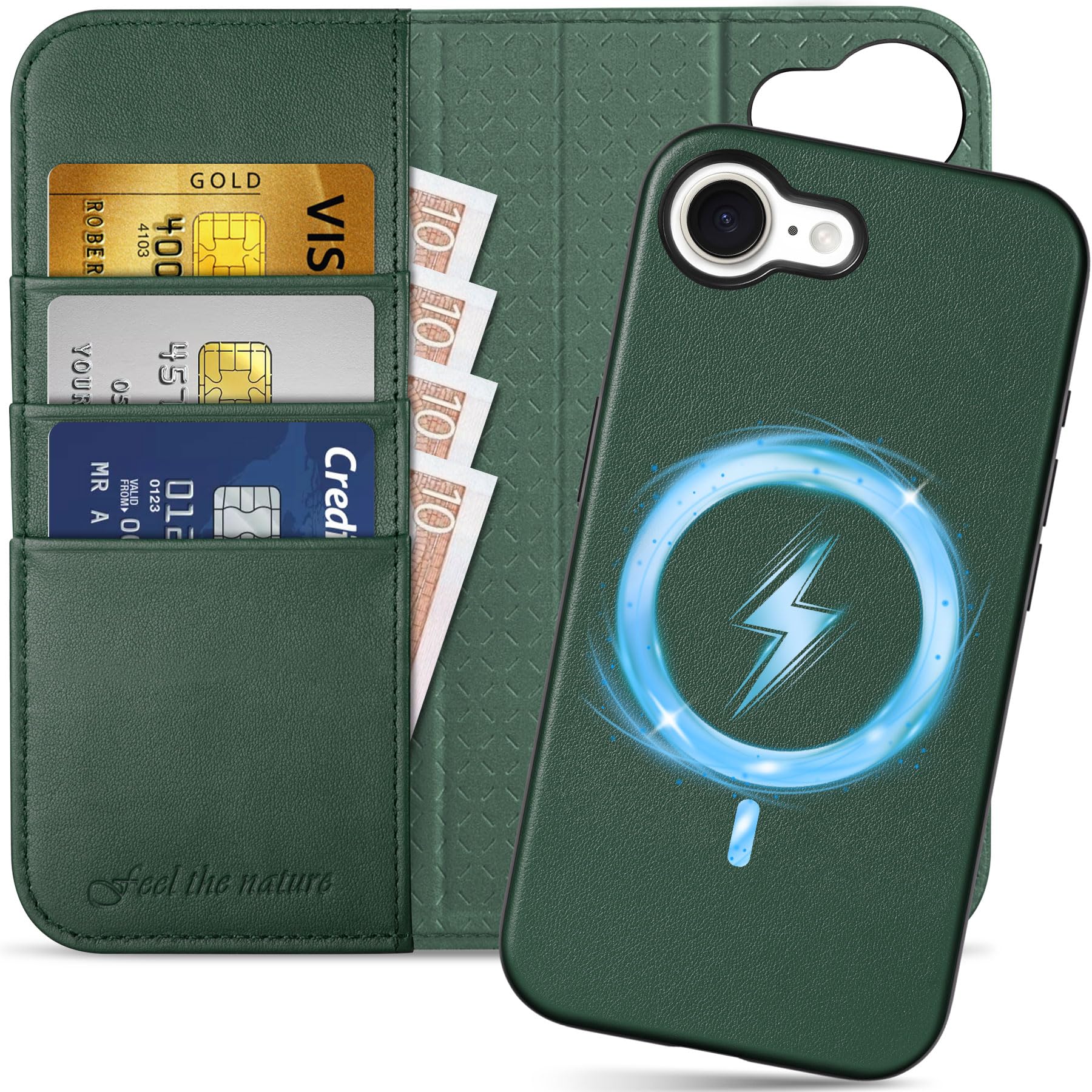 SHIELDON iPhone 16e対応手帳型ケース 2in1分離式 本革 取り外し自由 16e対応 携帯カバー 衝撃吸収 カード収納 横置きスタンド機能 マグネット内蔵 [RFIDブロッキング] 全面保護 アイホン16e対応 スマホケース 2025年発