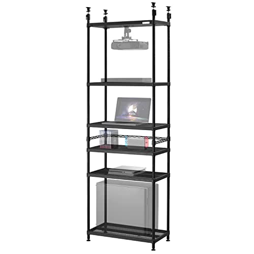 Bauhutte ( バウヒュッテ ) 天吊 プロジェクターラック 2 BHP-2400N-BK ( 幅70cm x 奥行36cm 高さ221-271cm ) ブラック 総耐荷重 150kg|SelectSHOP 岐阜 店