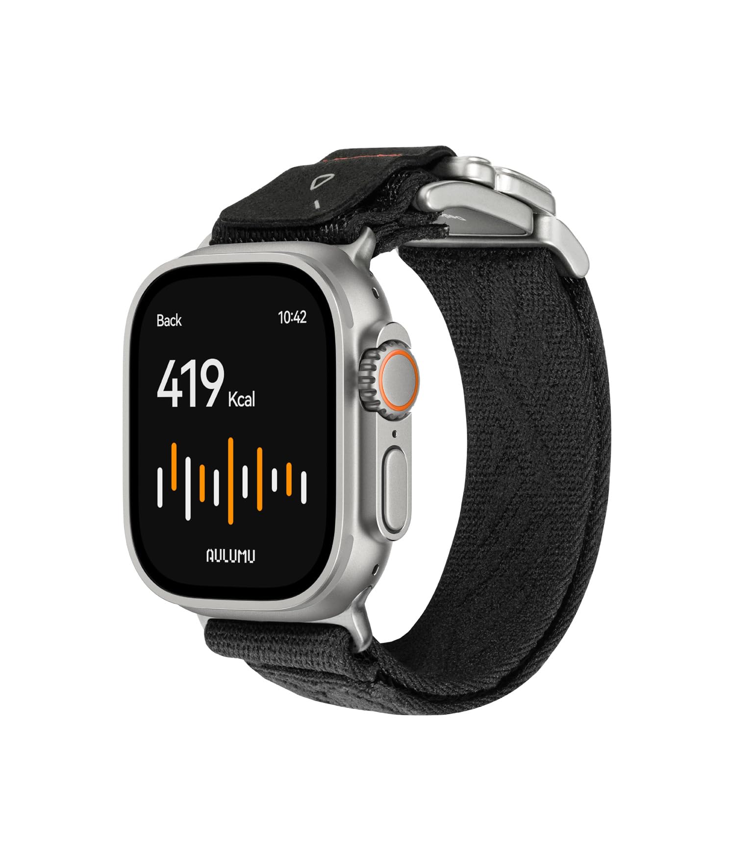 Aulumu C03 アップルウォッチ ナイロンバンド - Apple Watch Ultra (3/2/1) 用のチタンバックル & クイックリリースマグネット式バンド|49/46/45/44mm対応 - チタンバックル|ブラック|SelectSHOP 岐阜 店
