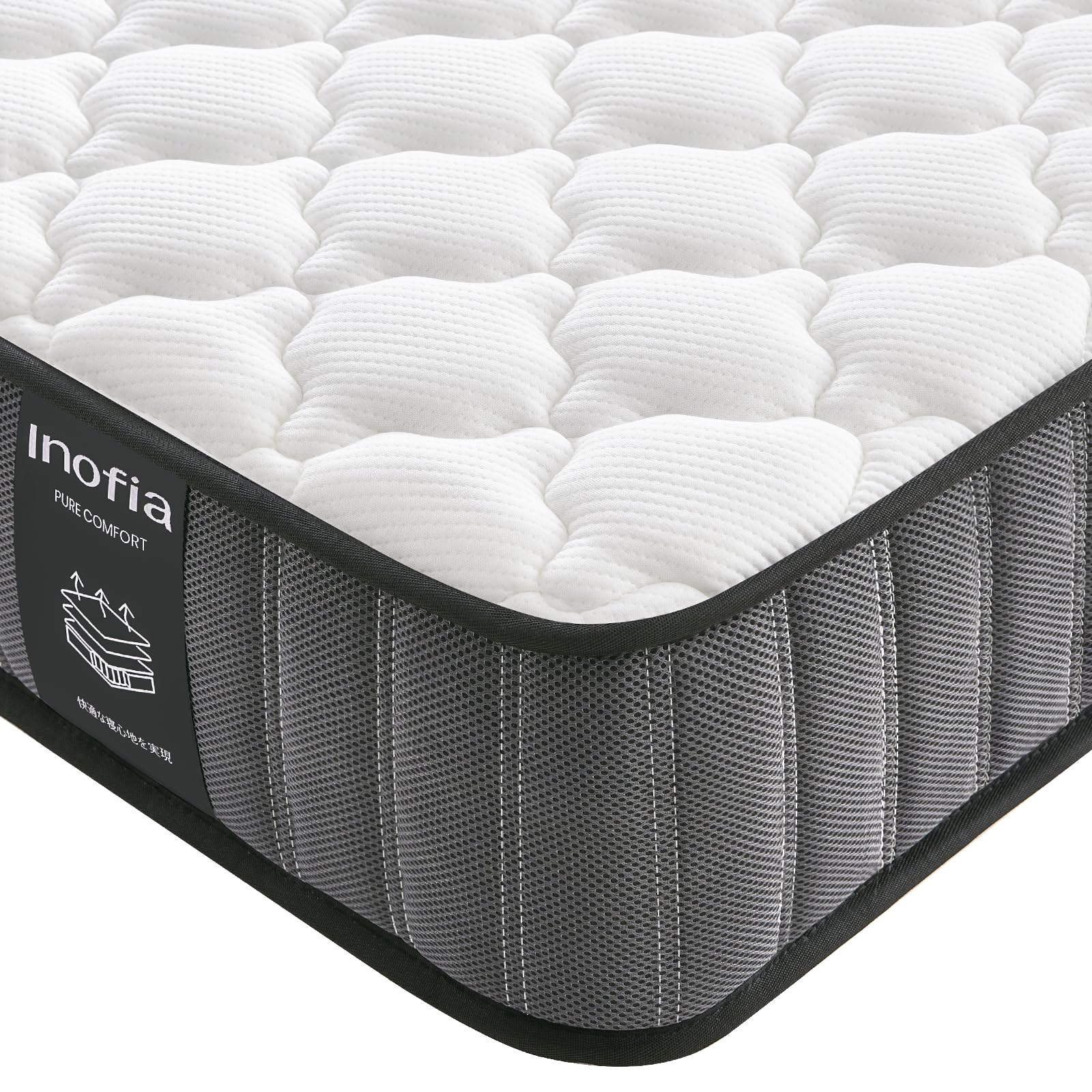 Inofia マットレス セミダブル 高反発 極厚24cm 極上の寝心地 Inofia マットレス 高反発 極厚24cm ポケットコイル 体圧分散