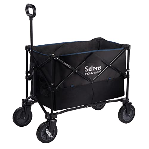 Selens キャリーワゴン 折りたたみキャリーカート 耐荷重100kg 大容量 3/8ネジ付き ブームアームなど装着 アウトドア 4輪 特大 タイヤ 撮影機材に収納 運動会 キャンプ｜SelectSHOP 岐阜 店