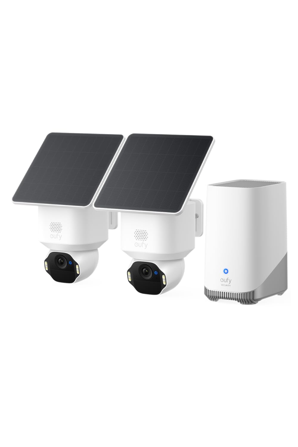 Anker Eufy (ユーフィ) SoloCam E42 2-Cam Kit (屋外用防犯カメラ) 【顔認識AI技術 / 360°撮影可能 / 800万画素 / 4K画質 / ソーラー充電/警報/自動点灯/防犯対策/ワイヤレス対応/連続給電可能/バッテリ