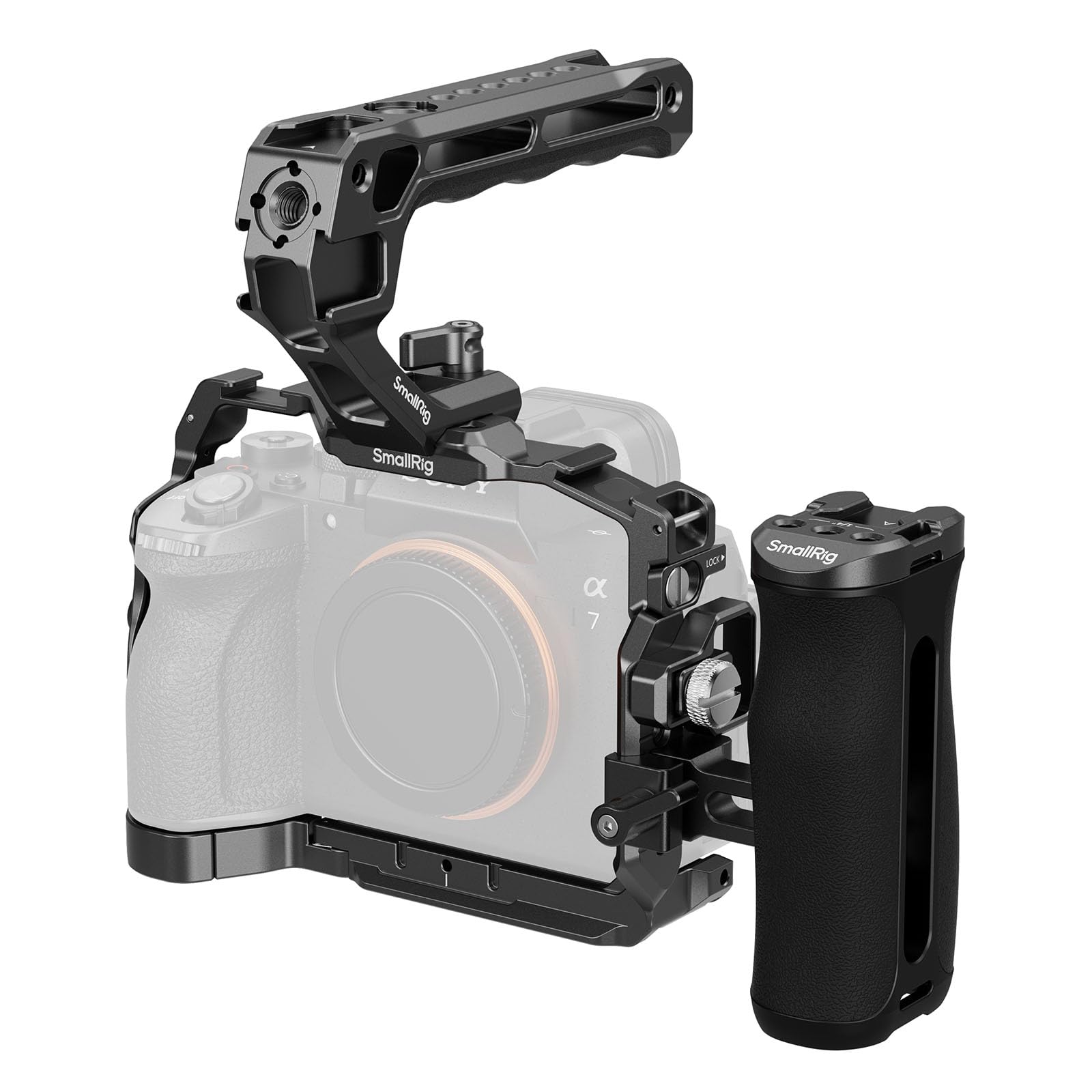 SmallRig A7 V / A7R V / A7 IV用ケージ アドバンスキット Sony Alpha 7 V/Alpha 7R V/Alpha 7 IV用、Arcaクイックリリースプレート付き、トップハンドル/サイドハンドル/HDMI用ケーブルクラン|SelectSHOP 岐阜 店