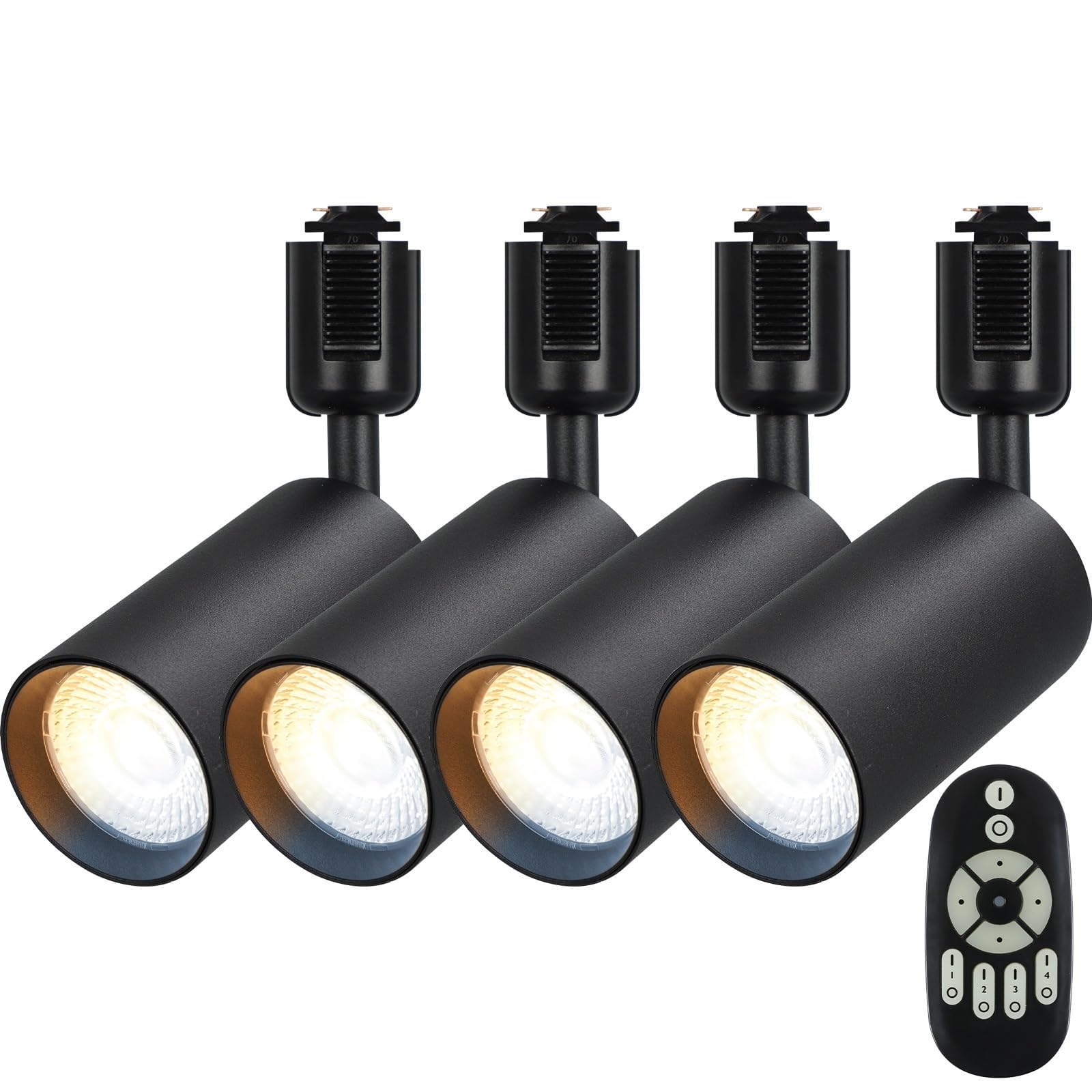 szbritelight ダクトレール スポットライト LED 100W相当 調光調色 ライティングレール用 一体型照明 集光タイプ 10W 高輝度 高演色 取付簡単 角度調節可能 リモコン付き(電池別売) ブラック|SelectSHOP 岐阜 店