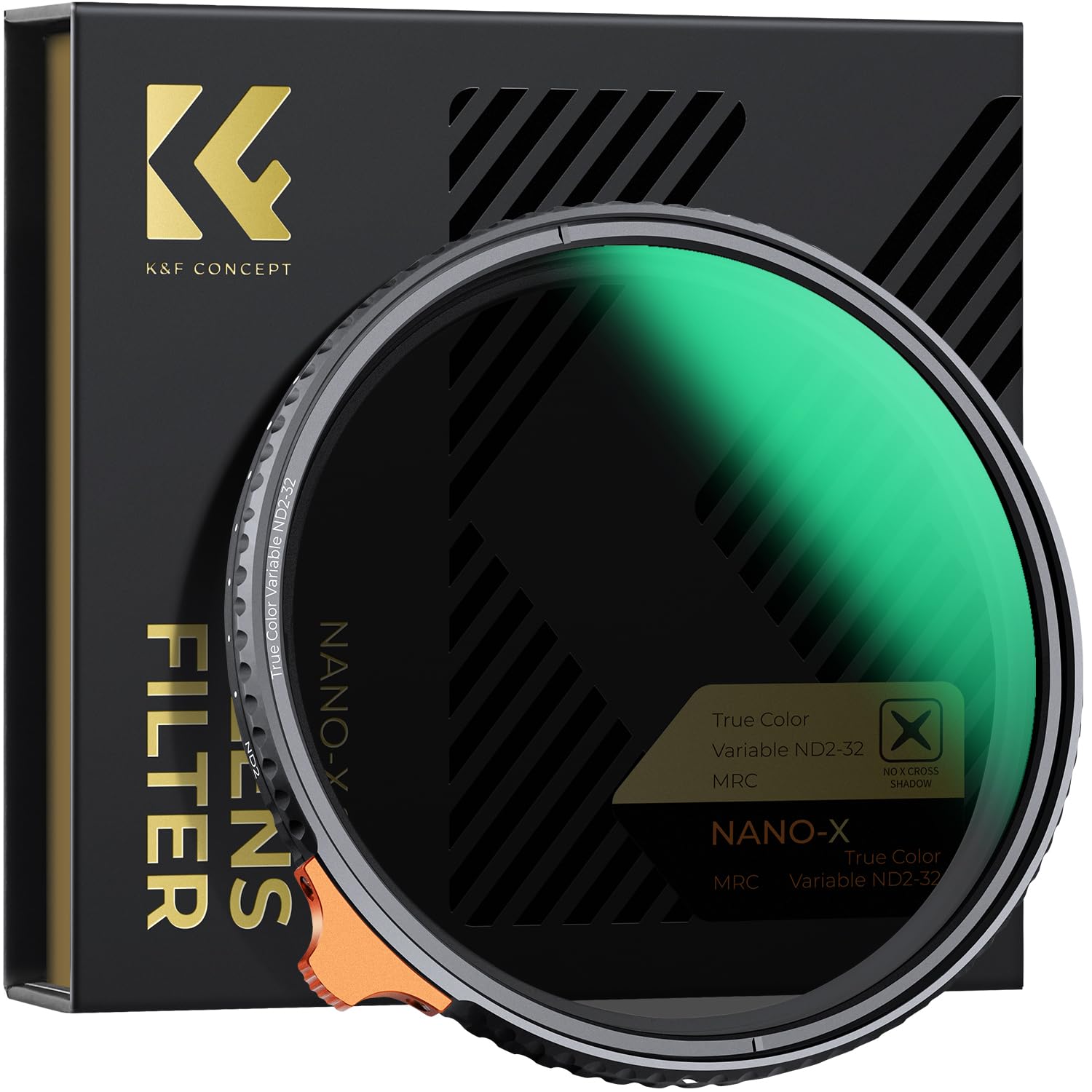 K&F CONCEPT 95mm 可変NDフィルター ND2-ND32 TRUE COLOR 黄色被り解消可能 両面28層コーティング 光学ガラス 撥水撥油キズ防止 フィルターケース付き (NANO-Xシリーズ)|SelectSHOP 岐阜 店