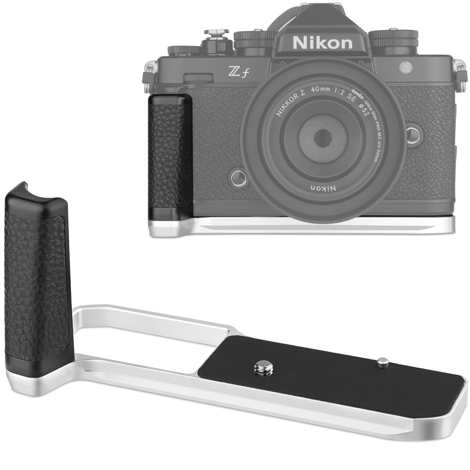 Haoge HG-ZFS カメラホルダー ハンドグリップ Nikon Z f ZF L字型グリップ Arca Swiss Kirk RRS Benro クイックリリースプレートブラケットに適合