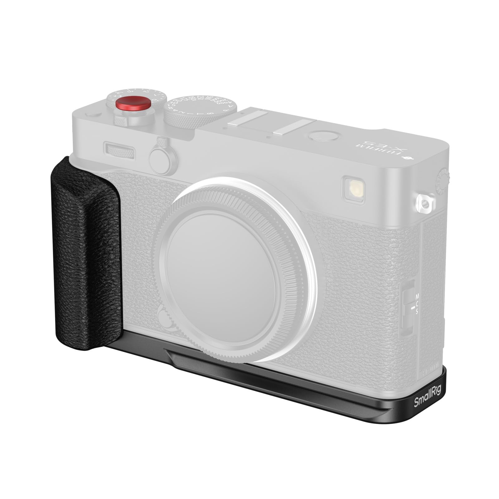 SmallRig X-E5用 L字グリップ FUJIFILM対応 カメラ用 Arca対応クイックリリースプレート内蔵 1/4インチ-20穴 軽量エルゴノミックシリコンハンドグリップ シャッターボタン付き (ブラック) 5448