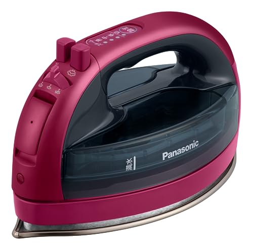 パナソニック(Panasonic) 【2023最新型 コードレス】パナソニック コードレススチーム Wヘッドアイロン ステンレス×ニッケルコート 除菌 ピンク カルル NI-WL708-P|SelectSHOP 岐阜 店