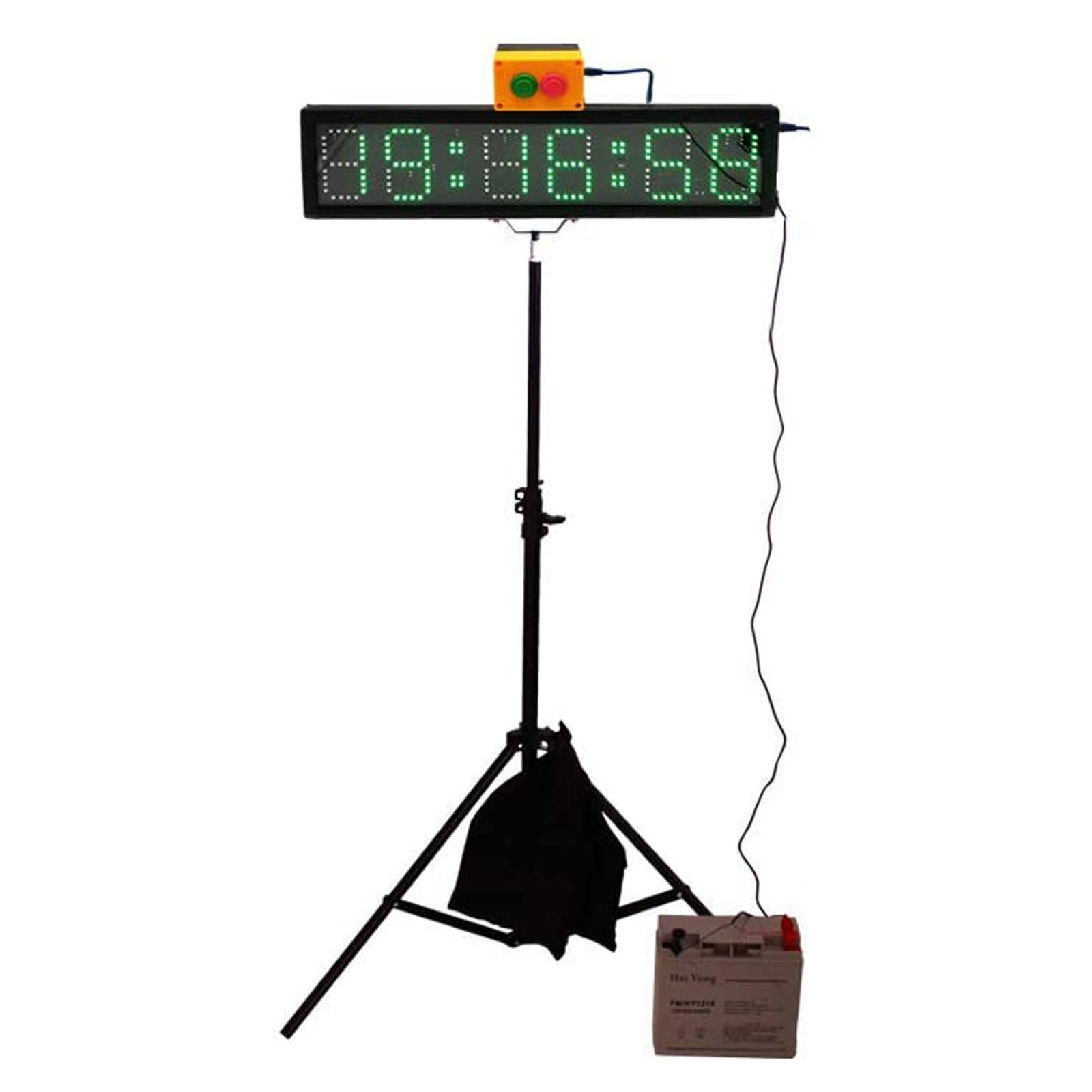 Jhering スポーツタイマー LED レースタイミング時計 三脚付き ランニングイベント用 7色 カウントダウン/アップレースタイマー （4 Inch）