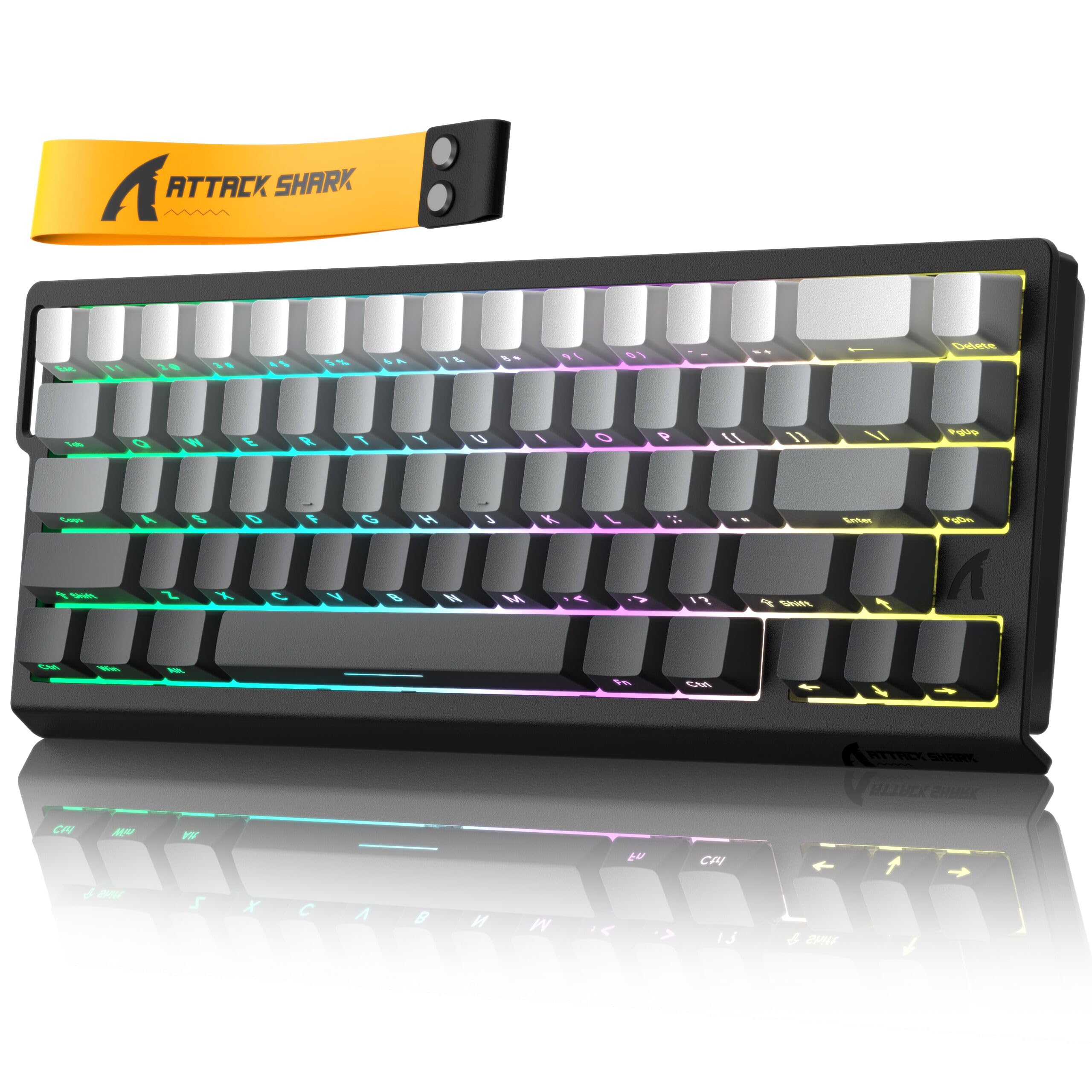 ATTACK SHARK X68HE ラピットトリガー ポーリングレート8000Hz対応 RT0.01mm 8000hz RGB 有線USB 磁気スイッチ 0.125msディレイ ゲーミングキーボード ダブルPBTキーキャップ デッドゾーン調整機能 ホット