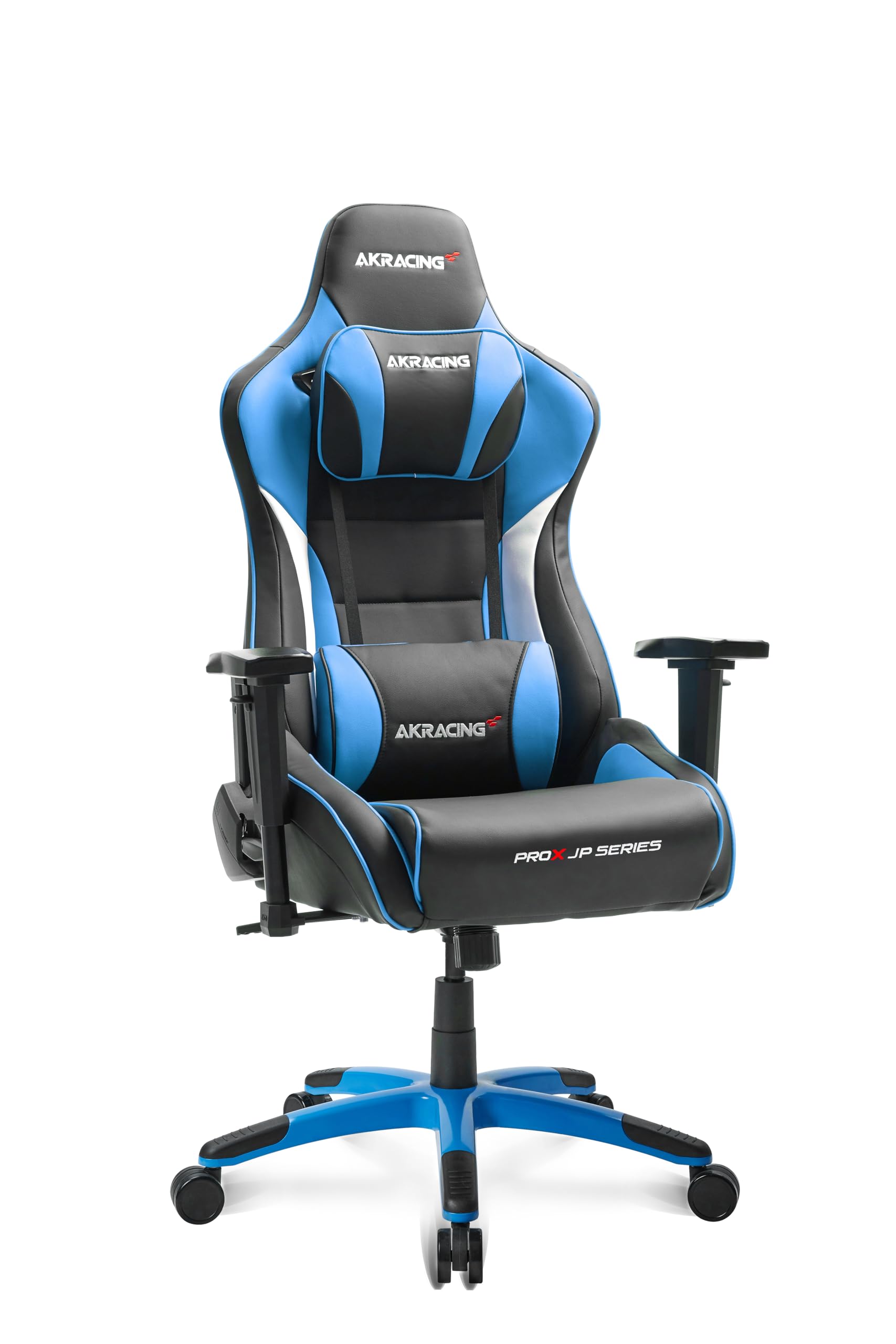 AKRacing ゲーミングチェア デスクチェア 勉強椅子 学習椅子 ブルー 青 Pro-X JP 国産高耐久PUレザー 180度リクライニング 在宅 リモート 5年保証