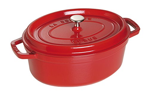 staub ストウブ 「 ピコ ココット オーバル チェリー 29cm 」 大きい 両手 鋳物 ホーロー 鍋 IH対応 【日本正規販売品】 La Cocotte Oval 40509-857｜SelectSHOP 岐阜 店
