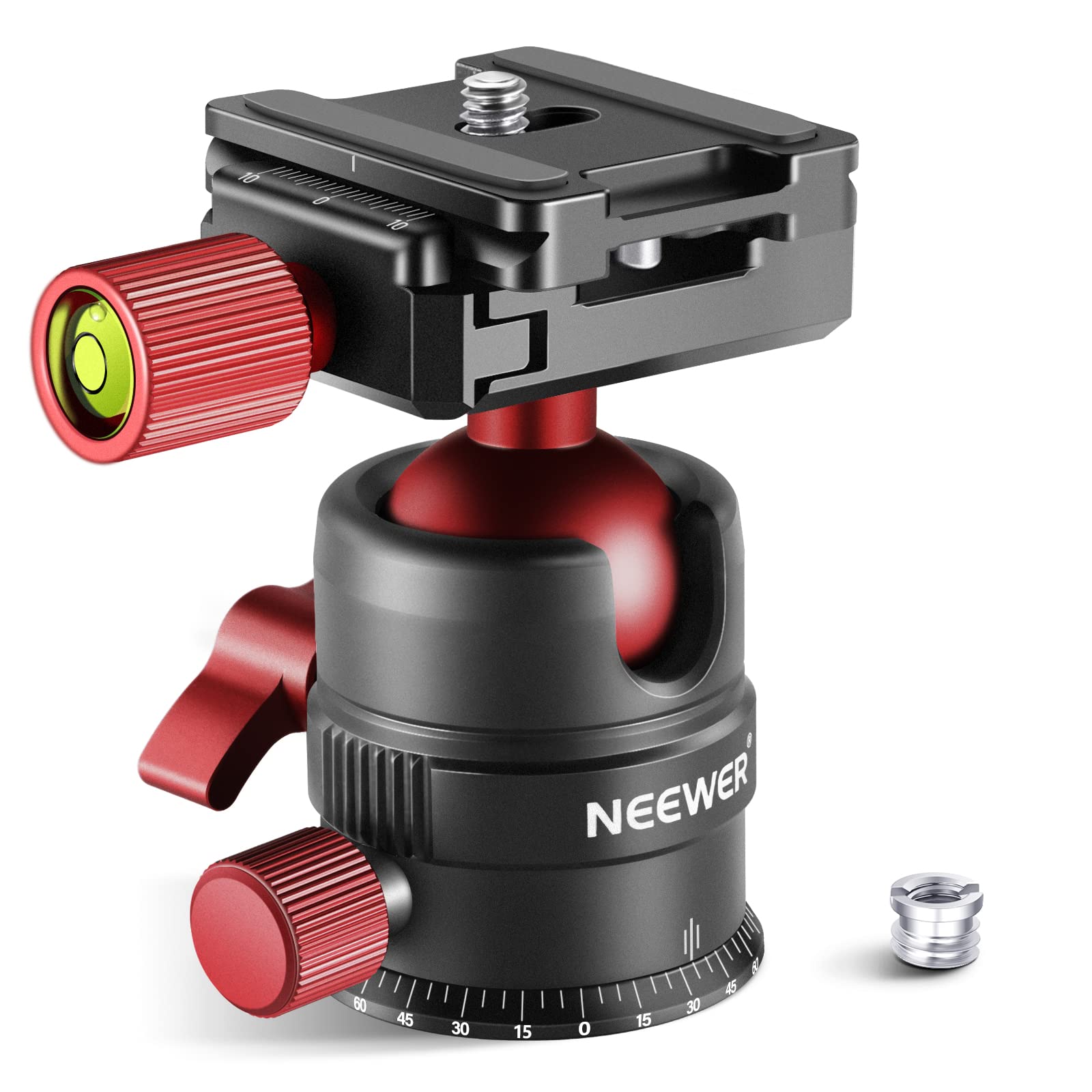 NEEWER 三脚ボールヘッド 小型雲台 自由雲台 360°回転 パノラマボールヘッド 1/4\