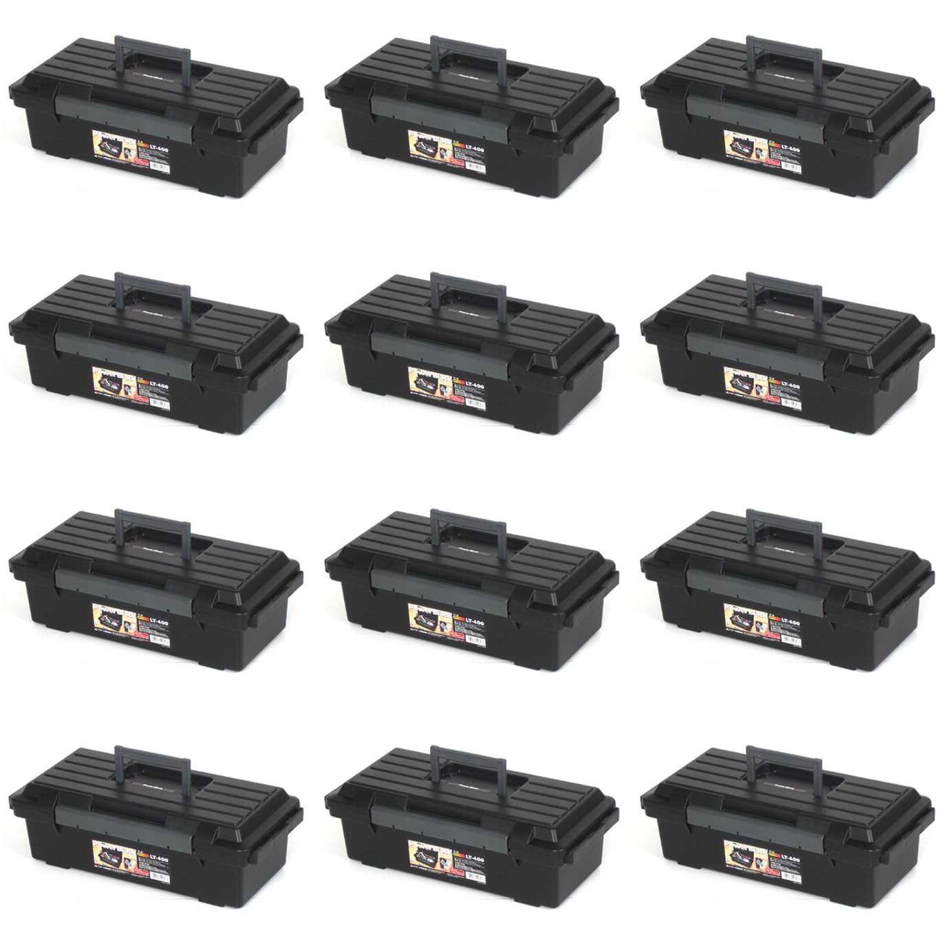 JEJアステージ ツールパワー ブラック LT-400 [幅41×奥行19.4×高さ13cm] 工具 DIY 小物収納 ツールボックス 12個セット