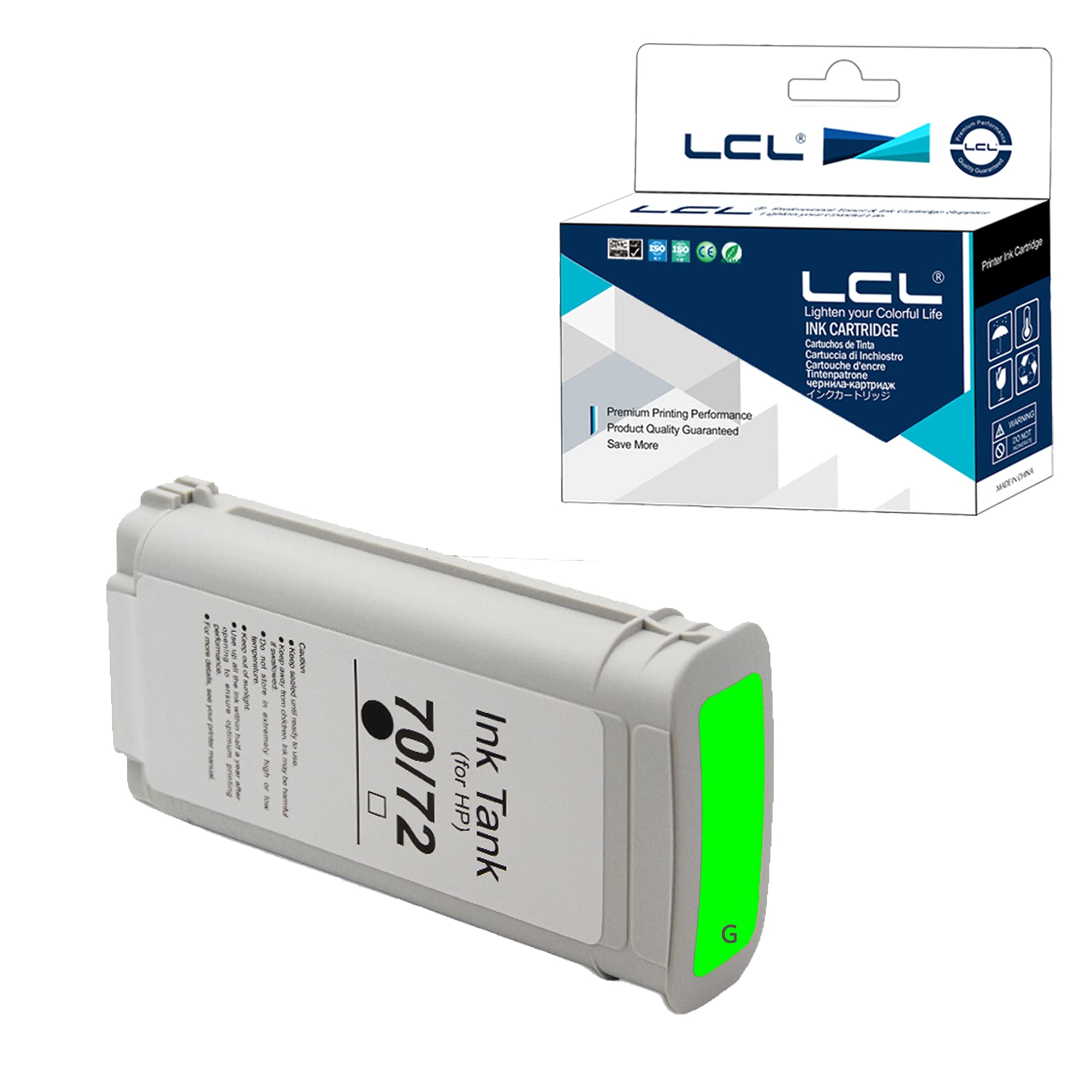 LCL HP用 70 C9457A 135ML 大容量 （1パック グリーン） 互換インクカートリッジ 対応機種：Designjet Z2100 Z3100 Z3100PS Z3200 Z3200PS Z5200 Z5400