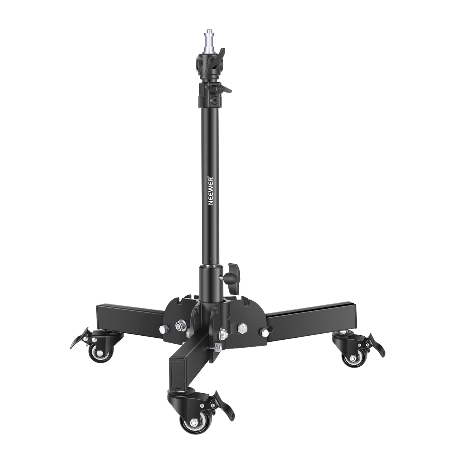 NEEWER 耐荷重ライトスタンド 折りたたみ式三脚スタンド（最大高さ2.4ft） キャスター付き 低角度/卓上撮影用 写真ライトスタンド ソフトボックス、モノライトとその他の写真機材に対応