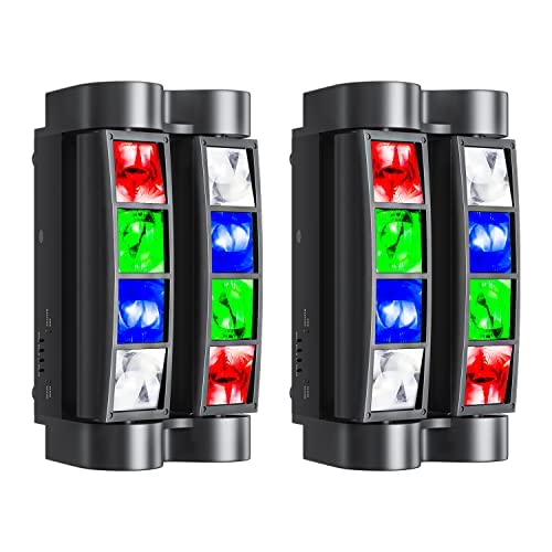 BETOPPER ムービングライト 8x3W RGBW LED ステージライト DMX512 7/13CH disco light for party音声連動イベント 舞台/演出/結婚式/パーティー/カラオケ/クラブ用 (2個セット)|SelectSHOP 岐阜 店