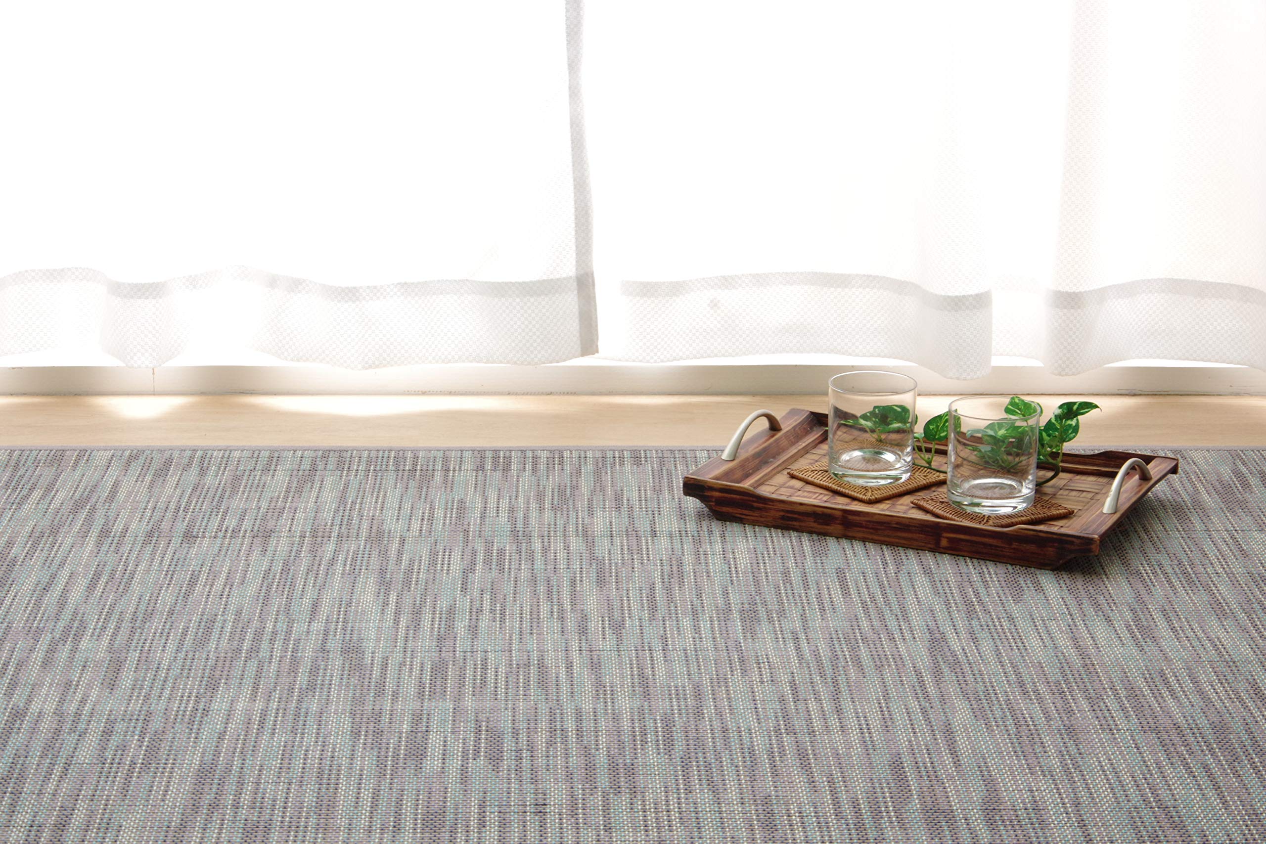 イケヒコ 竹 ラグ カーペット DXフォース 約190×190cm グレー 裏 不織布 #5370470|SelectSHOP 岐阜 店