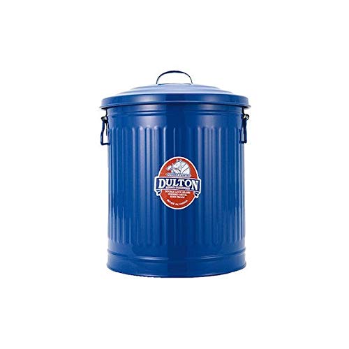 ダルトン(Dulton) ガベージカンLサイズ 24L ブルー ゴミを入れる物こそ綺麗だと思う物を使いたい ふた付きゴミ箱 ブリキ缶 高さ440mm 直径330mm 100-106-BLL