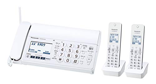 パナソニック おたっくす デジタルコードレスFAX 子機2台付き 1.9GHz DECT準拠方式 ホワイト KX-PZ210DW-W
