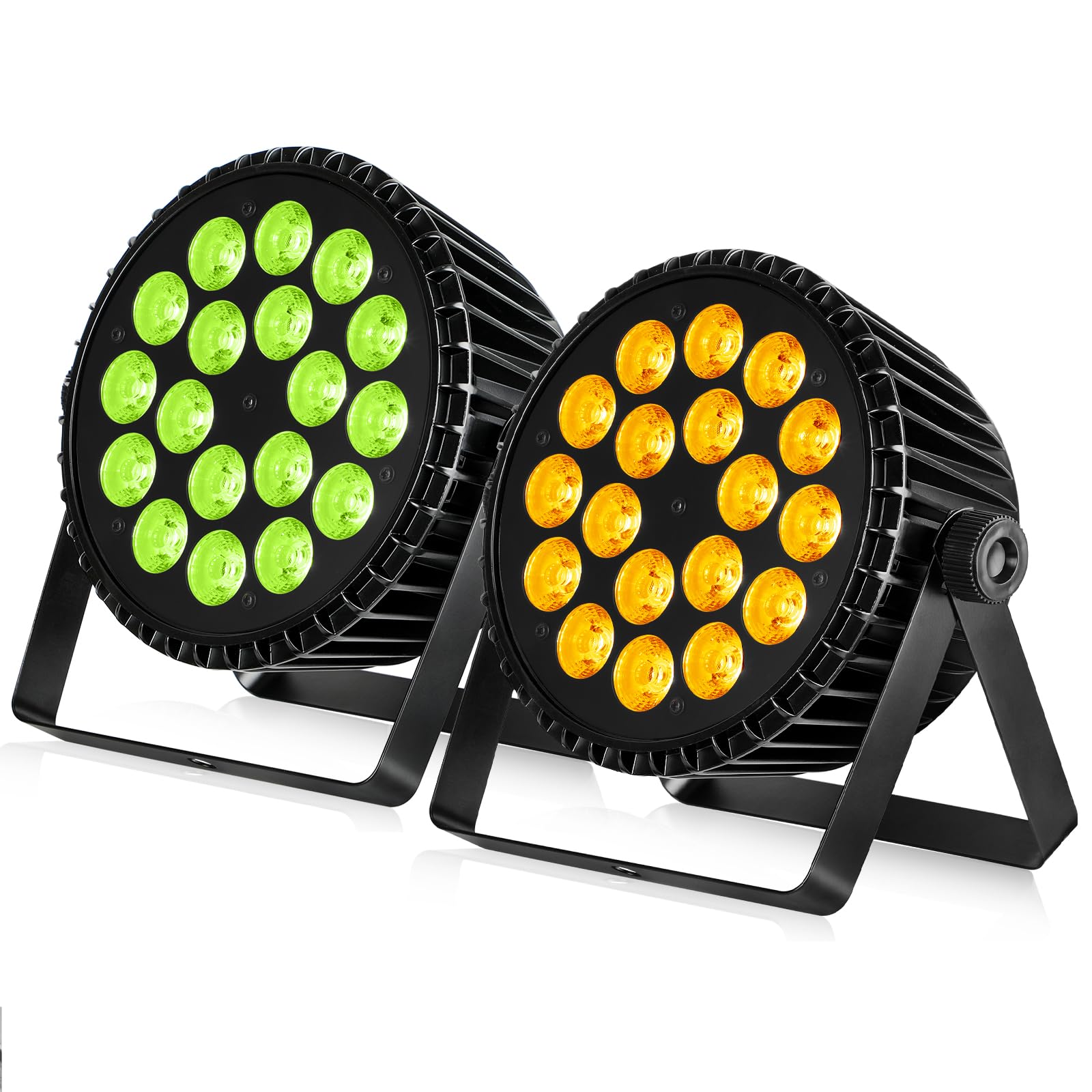 Betopper LEDステージライト 18x18W 6-in-1 LED RGB+アンバー+ライムグリーン+UV ハイパワーパー缶照明、DJライトストロボ/ウォッシュアップライト、, DMX512 7/11CH 専門設備 高輝度 音声連動 多色変更 舞台|SelectSHOP 岐阜 店