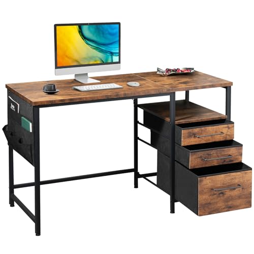 楽天市場】Maihail パソコンデスク引き出し付き 学習机 pcデスク 幅