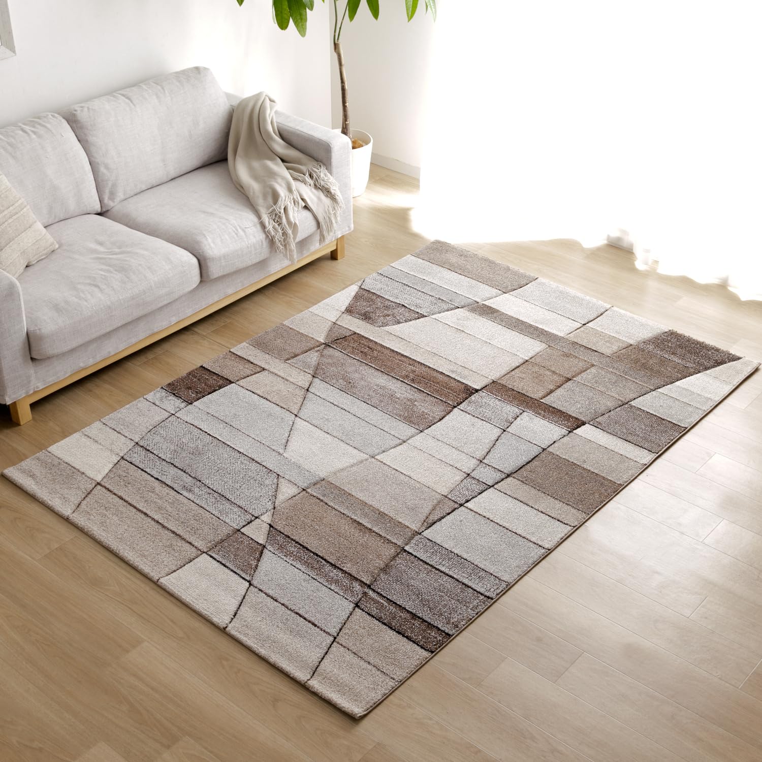 イケヒコ ラグ カーペット ウィルトンラグ ビューネイ 約200&times;250cm ブラウン トルコ製 輸入ラグ ルームマット ミックス ウィルトン織り おしゃれ イケヒコ #1322290060601｜SelectSHOP 岐阜 店