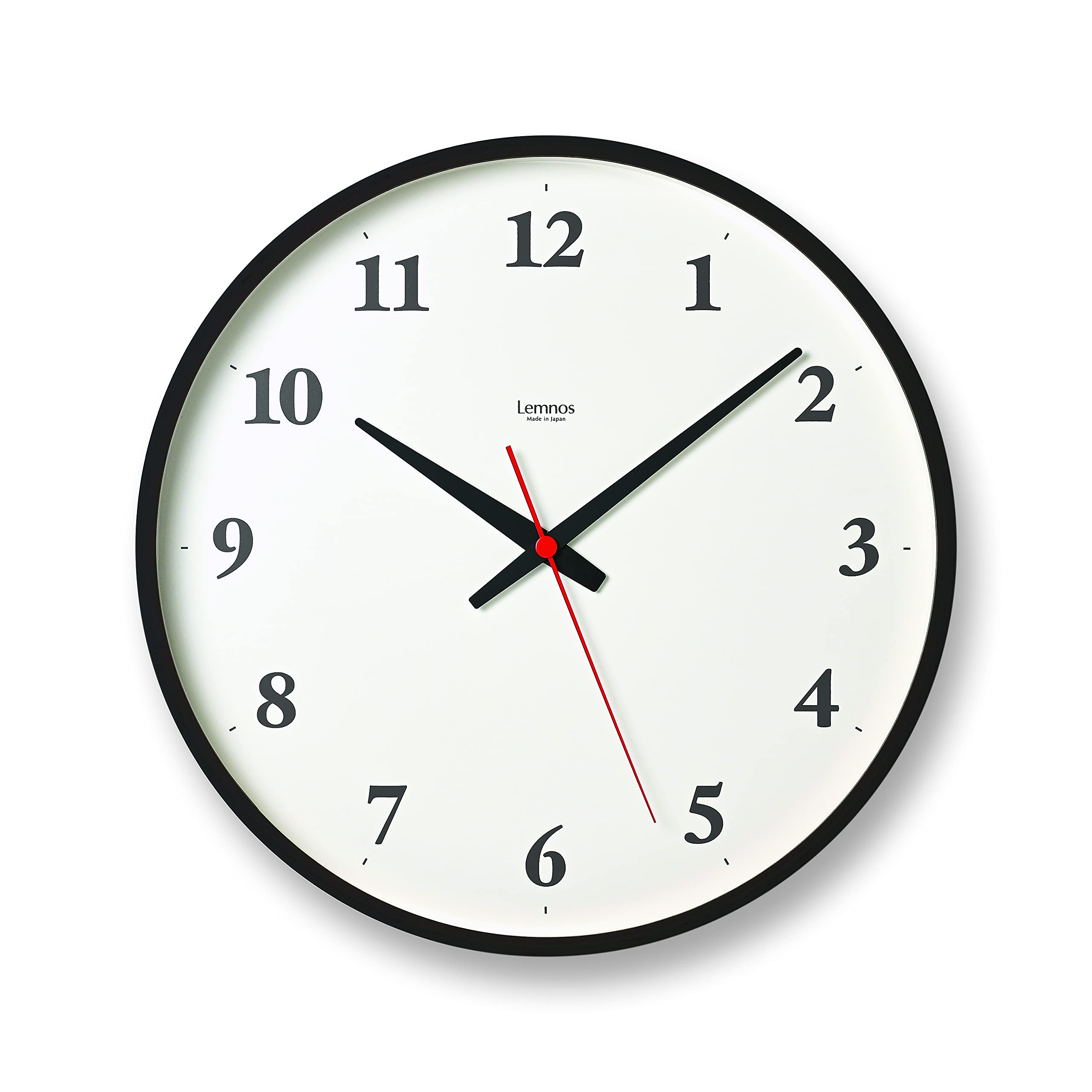 レムノス 電波時計 アナログ プライウッド 天然色木地 Plywood clock LC21-06W BW Lemnos