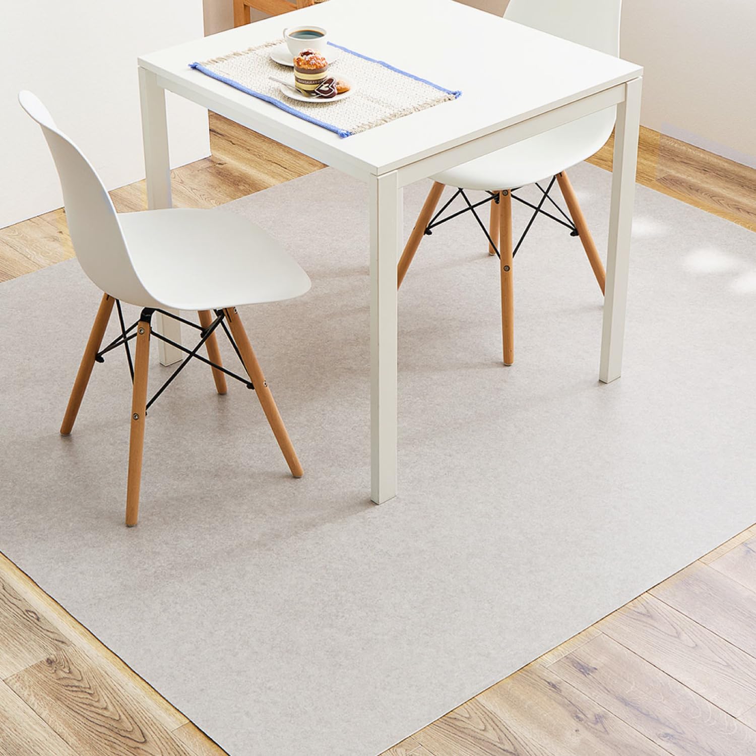 萩原 クッションフロア ダイニングラグ サンドストーン 約182&times;180cm 水拭きできる 抗菌 防カビ 抗ウイルス 防炎 滑り止めシール付き カットOK 日本製｜SelectSHOP 岐阜 店 9,096円
