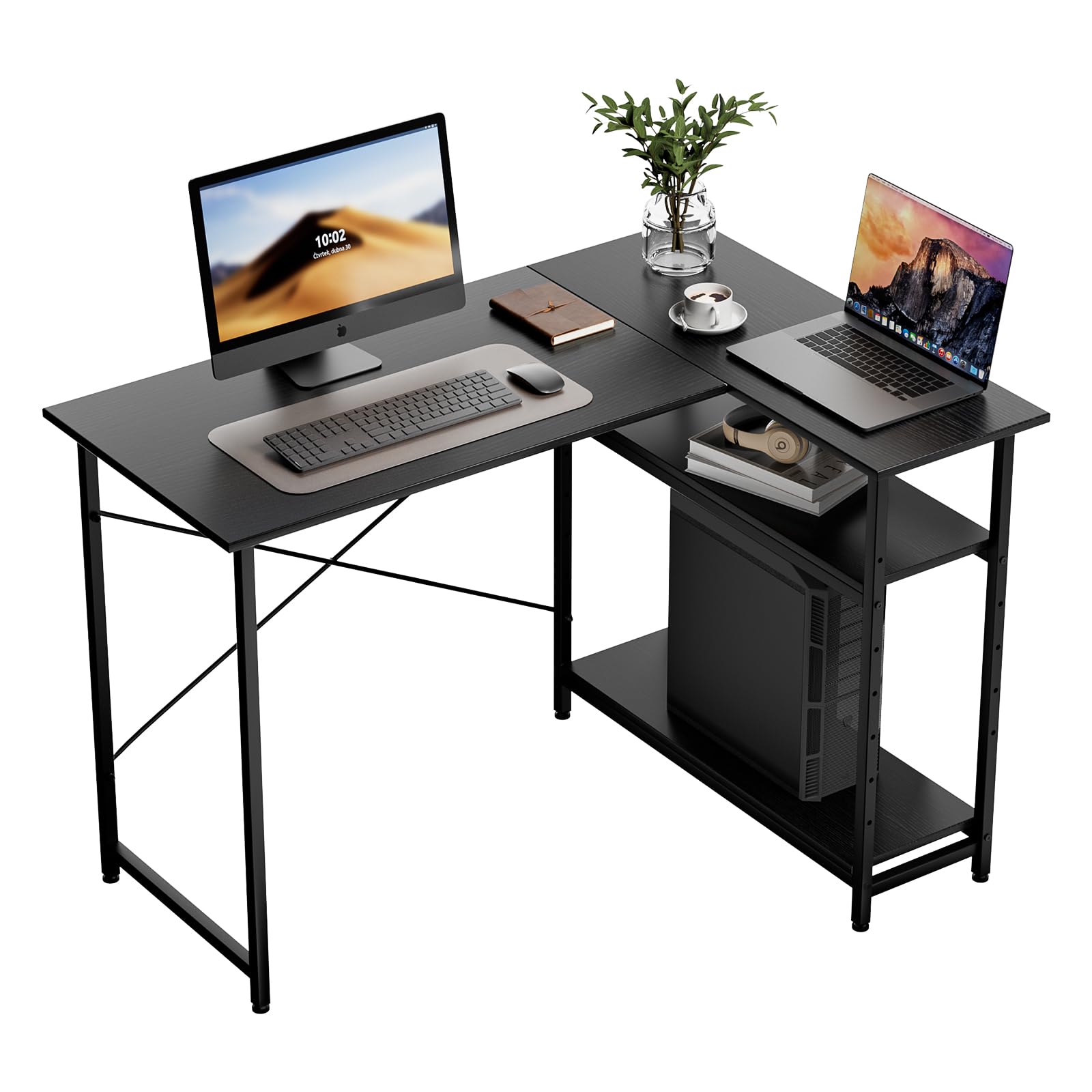 楽天市場】MIYOKI L字デスク パソコンデスク 幅110×奥行48×高さ75cm