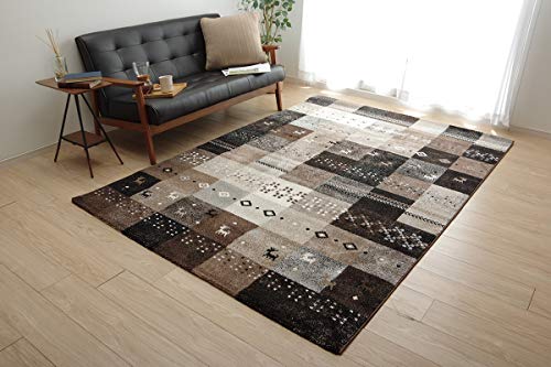 イケヒコ ラグ カーペット マット トルコ製 輸入ラグ ウィルトン織 フォリア 約133&times;190cm ベージュ #2340359｜SelectSHOP 岐阜 店