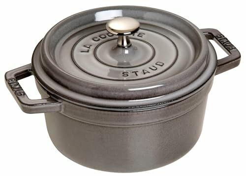 staub ストウブ 「 ピコ ココット ラウンド 薄墨色 20糎 」 両手 鋳込み ホーロー 鍋 IH相応う 【禾穀類電話番号付き添い人日本置き目売りわたす品】 La Cocotte Round 40509-304