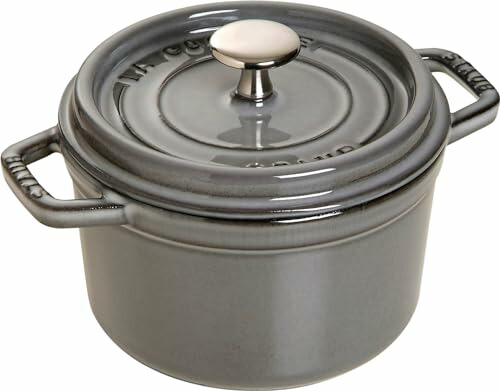 staub ストウブ 「 ピコ ココット ラウンド 薄墨色 14糎 」 弱められた 両手 鋳込み ホーロー 鍋 IH相応う 【日本置き目売りわたす品】 La Cocotte Round 40509-475