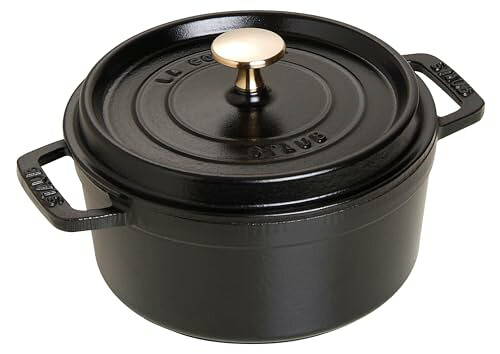 staub ストウブ 「 ピコ ココット ラウンド 黒いこと 18糎 」 両手 鋳込み ホーロー 鍋 IH相応う 【禾穀類携帯電話付き添い人日本置き目売りわたす品】 La Cocotte Round 40509-485