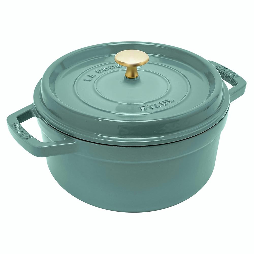 ストウブ(Staub) 「 ピコ ココット ラウンド ユーカリ 22cm 」 両手 鋳物 ホーロー 鍋 IH対応【シリアルナンバー付き日本正規販売品】 La Cocotte Round Z1025-321