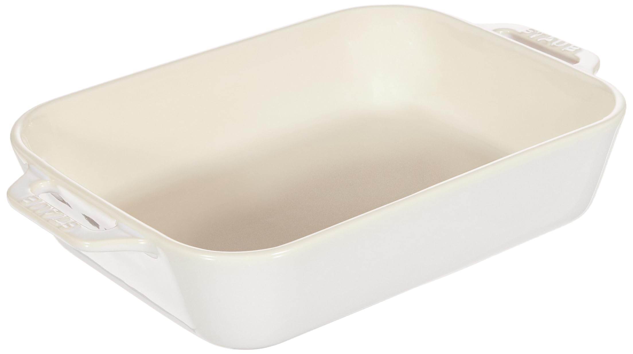 ストウブ(Staub) 「 レクタンギュラー ディッシュ 象牙色 27×20糎 」 陶芸 グラタン皿 オーヴン 陰電子領域相応う 【日本置き目売りわたす品】 Dish 40511-883