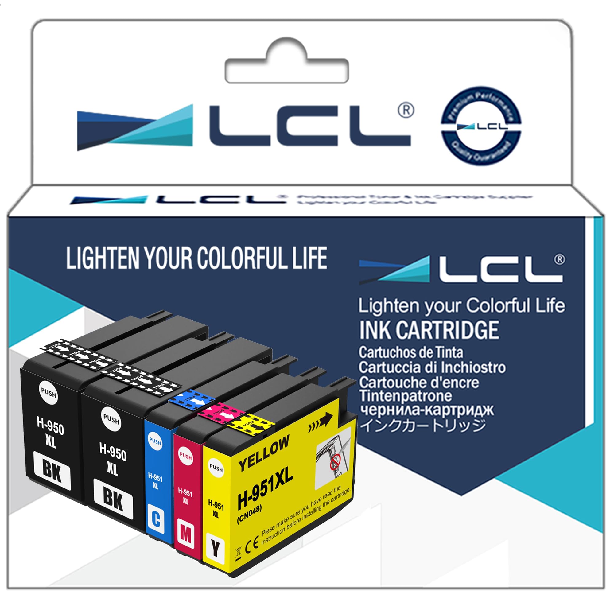 LCL 950XL 951XL 互換インクカートリッジ 大容量 顔料 HP用 ヒューレット・パッカード用 （5パック 2ブラック シアン マゼンタ イエロー） 対応機種： OfficeJet Pro 251DW 276DW 271DW 8100 8110