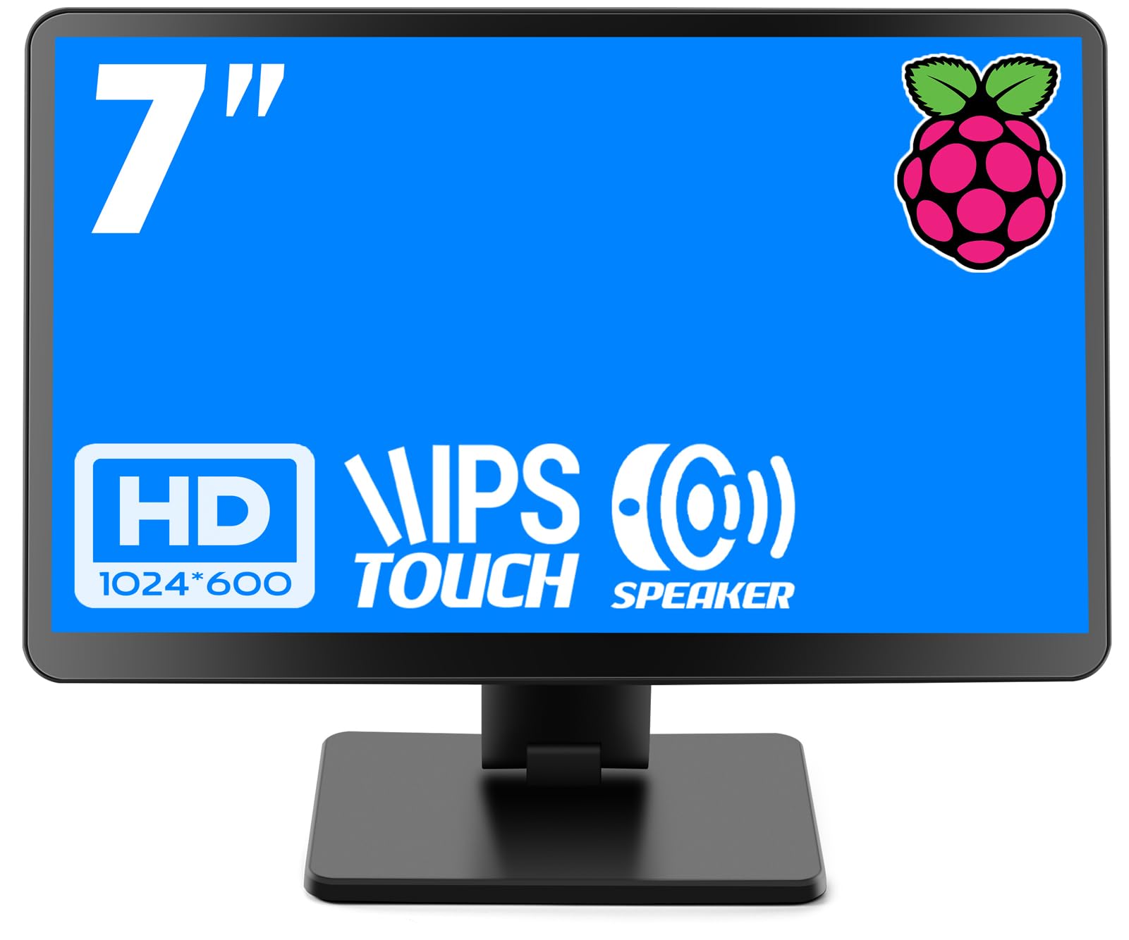 Raspberry Pi用モニター 7インチ KOGODA ケース付き IPSパネル 1024X600 タッチモニター 178°全視野 モバイルモニター スピーカー内蔵 小型モニター ラップトップ/PC/Raspberry Pi 4/3/2/1 PS4/5