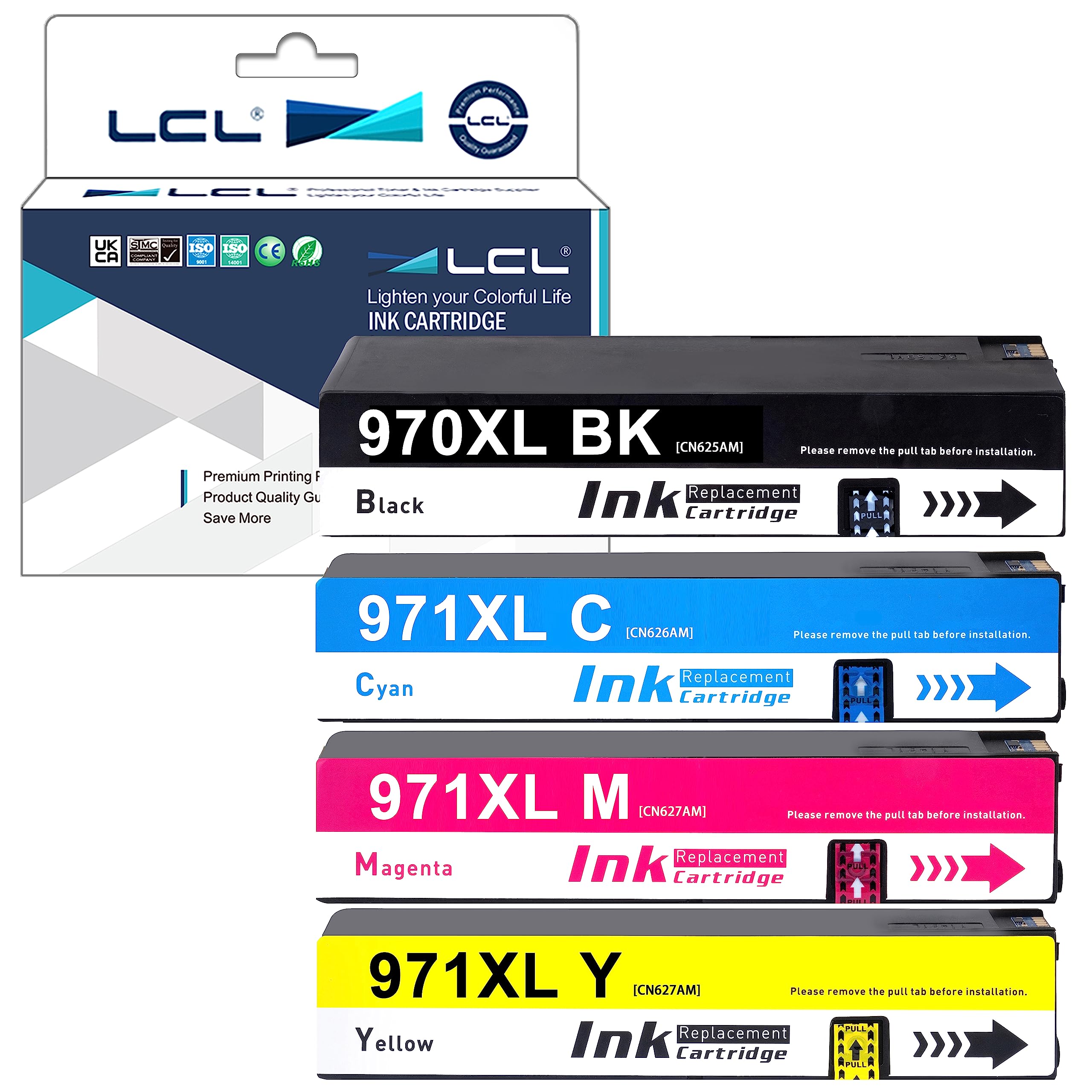 LCL HP用 970XL 970 XL 971XL 971 XL CN621AA CN625AA CN626AA CN627AA CN628AA 増量 顔料 (4色セット) 互換インクカートリッジ 対応機種:Officejet Pro X451DN X4|SelectSHOP 岐阜 店