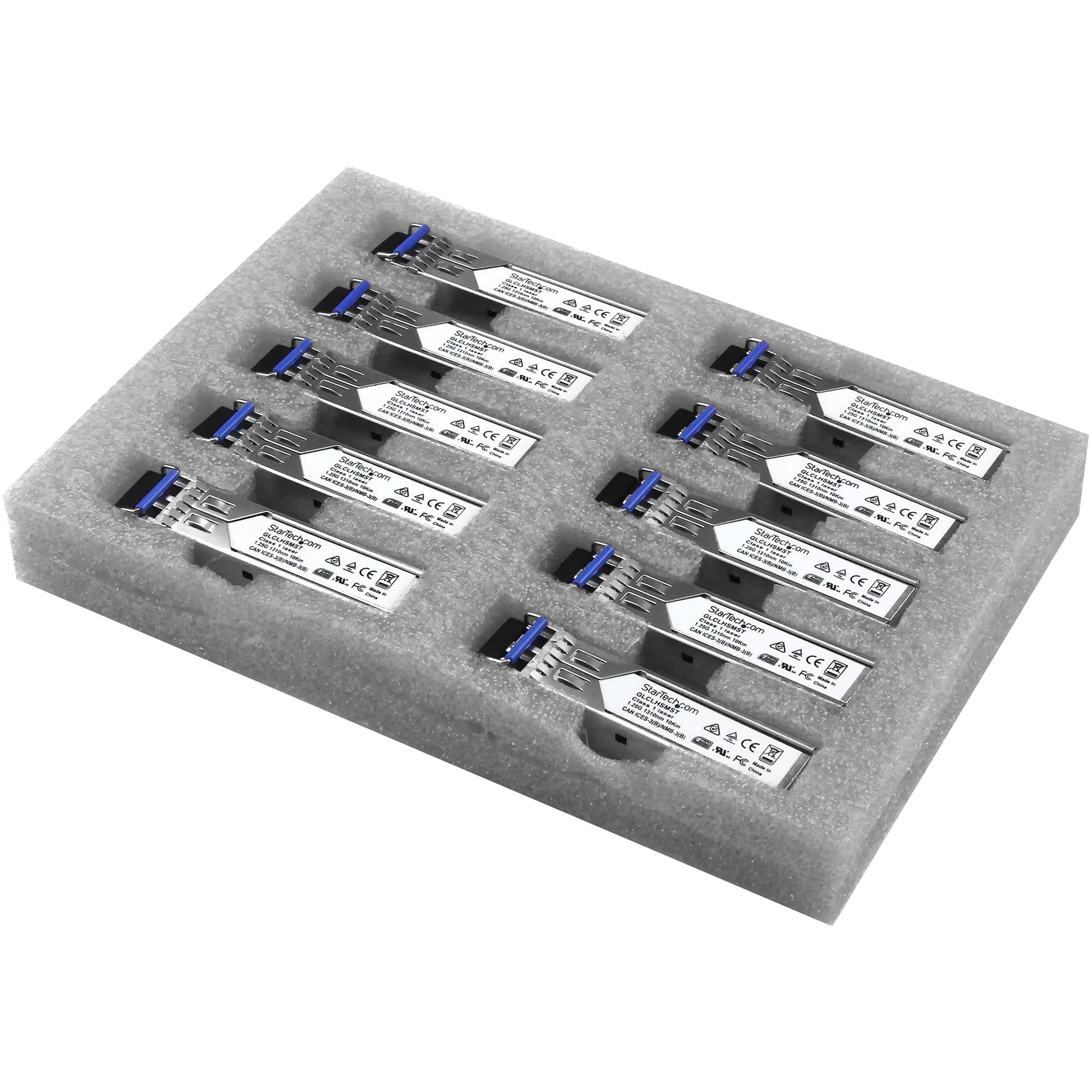 StarTech.com SFPモジュール 10個入りパック/Cisco製品GLC-LH-SM互換/1000BASE-LX/LH準拠光トランシーバ/1310nm/DDM GLCLHSM10PST