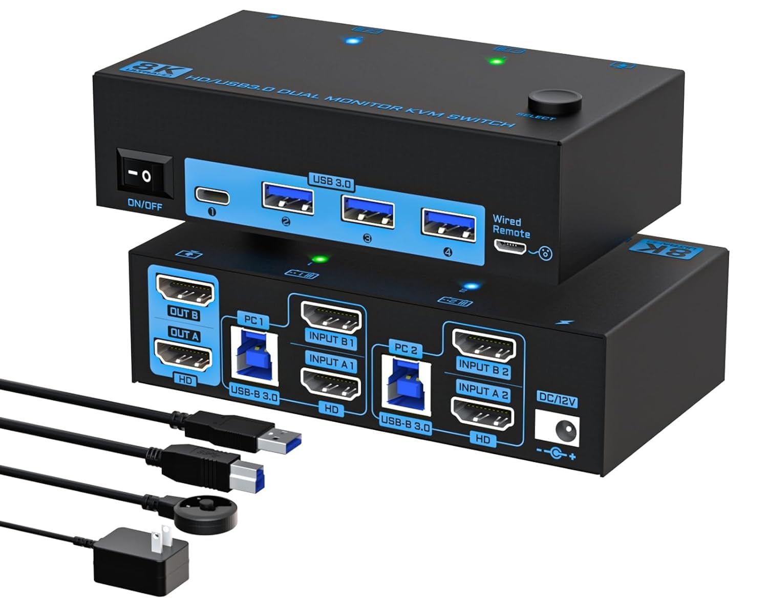 AIMOS デュアルモニター USB3.0 KVM 切替器 2入力2出力 楽天市場】AIMOS デュアルモニター USB3.0 KVM 切替器 2入力2