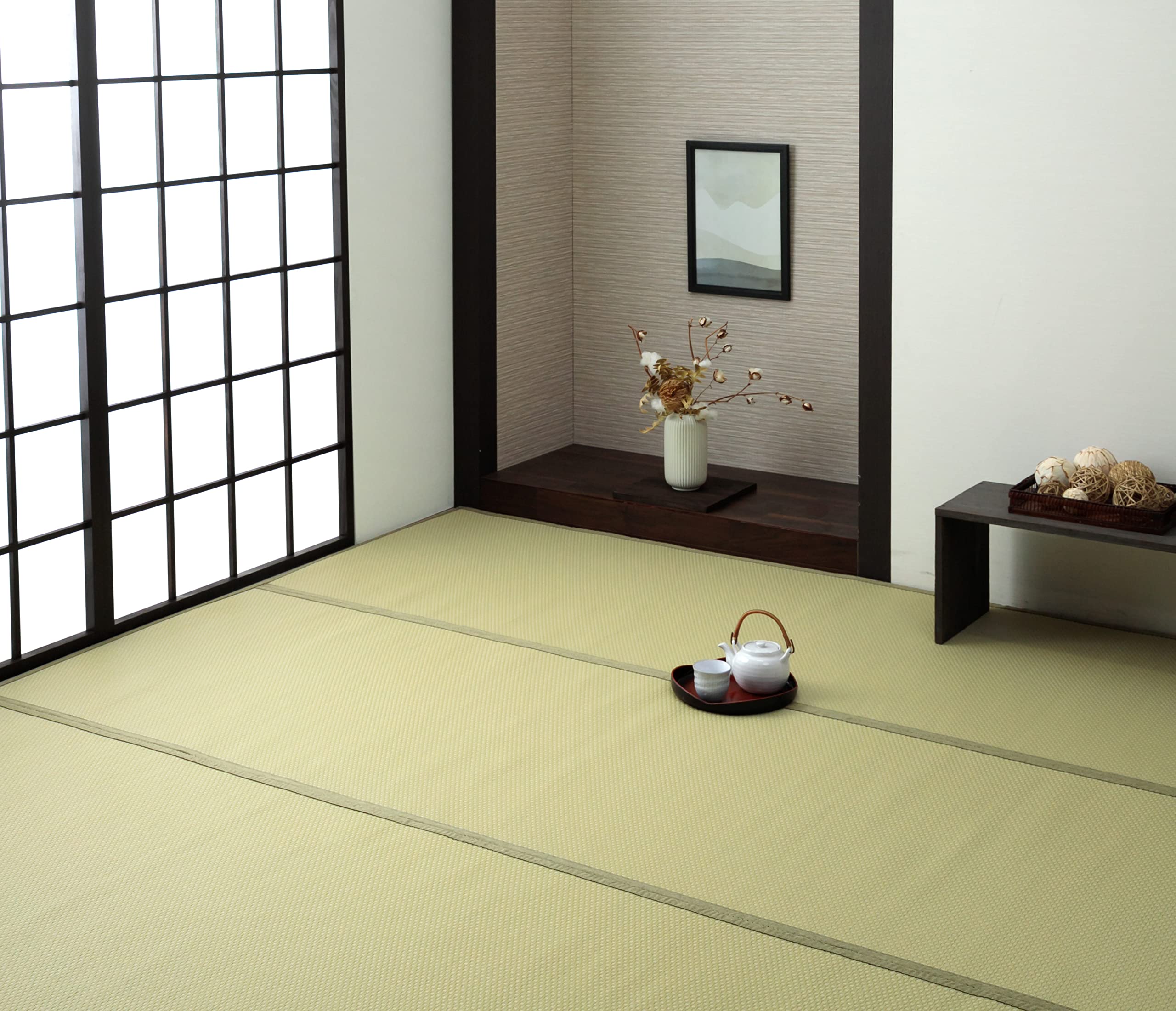 イケヒコ ラグ カーペット 日本製 ミーサ グリーン 江戸間10畳 約435×352cm リバーシブル 丈夫 ペット 国産 #1090740121402