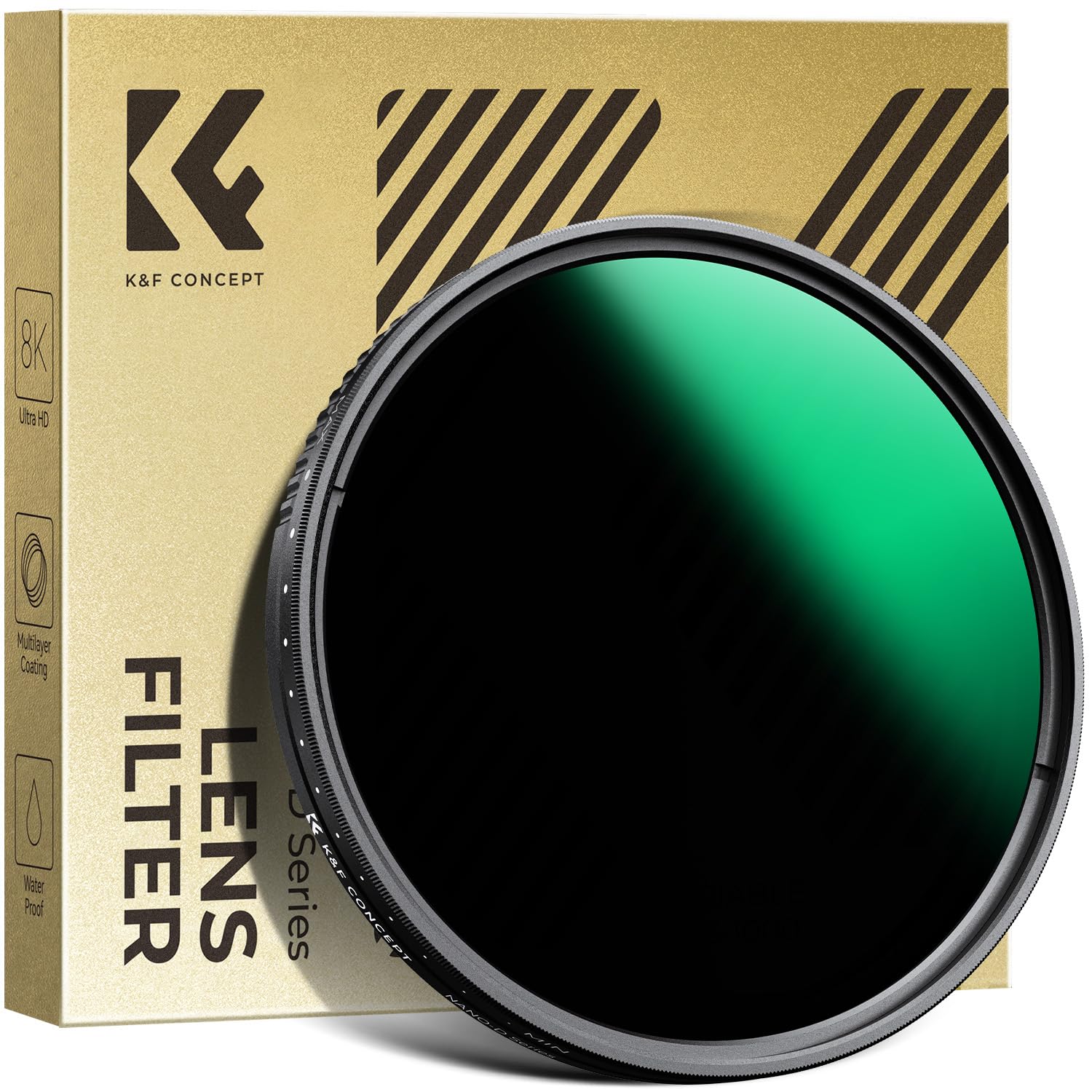 K&F CONCEPT 62mm 可変NDフィルター ND3-ND1000 減光フィルター 360°無段階調節 24層ナノコーティング 撥水撥油 NANO-Dシリーズ 【メーカー直営店】|SelectSHOP 岐阜 店