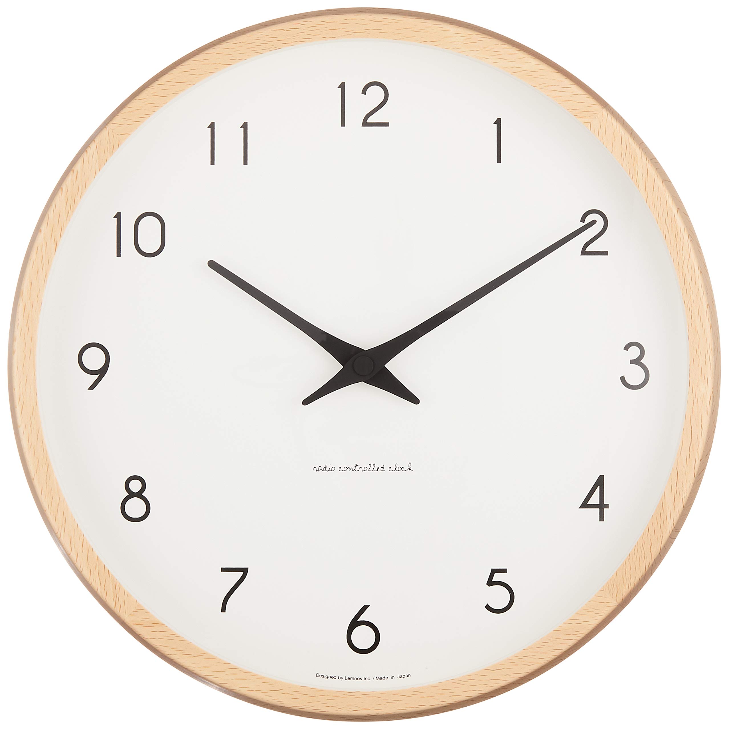 レムノス Campagne 電波時計 ナチュラル PC10-24W NT Lemnos 直径29.4×奥行5cm|SelectSHOP 岐阜 店