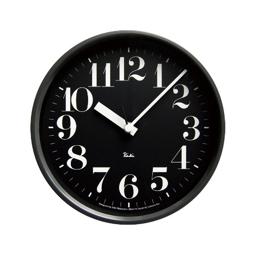 レムノス リキ スチール クロック 電波時計 黒 ブラック WR08-25 BK RIKI STEEL CLOCK|SelectSHOP 岐阜 店